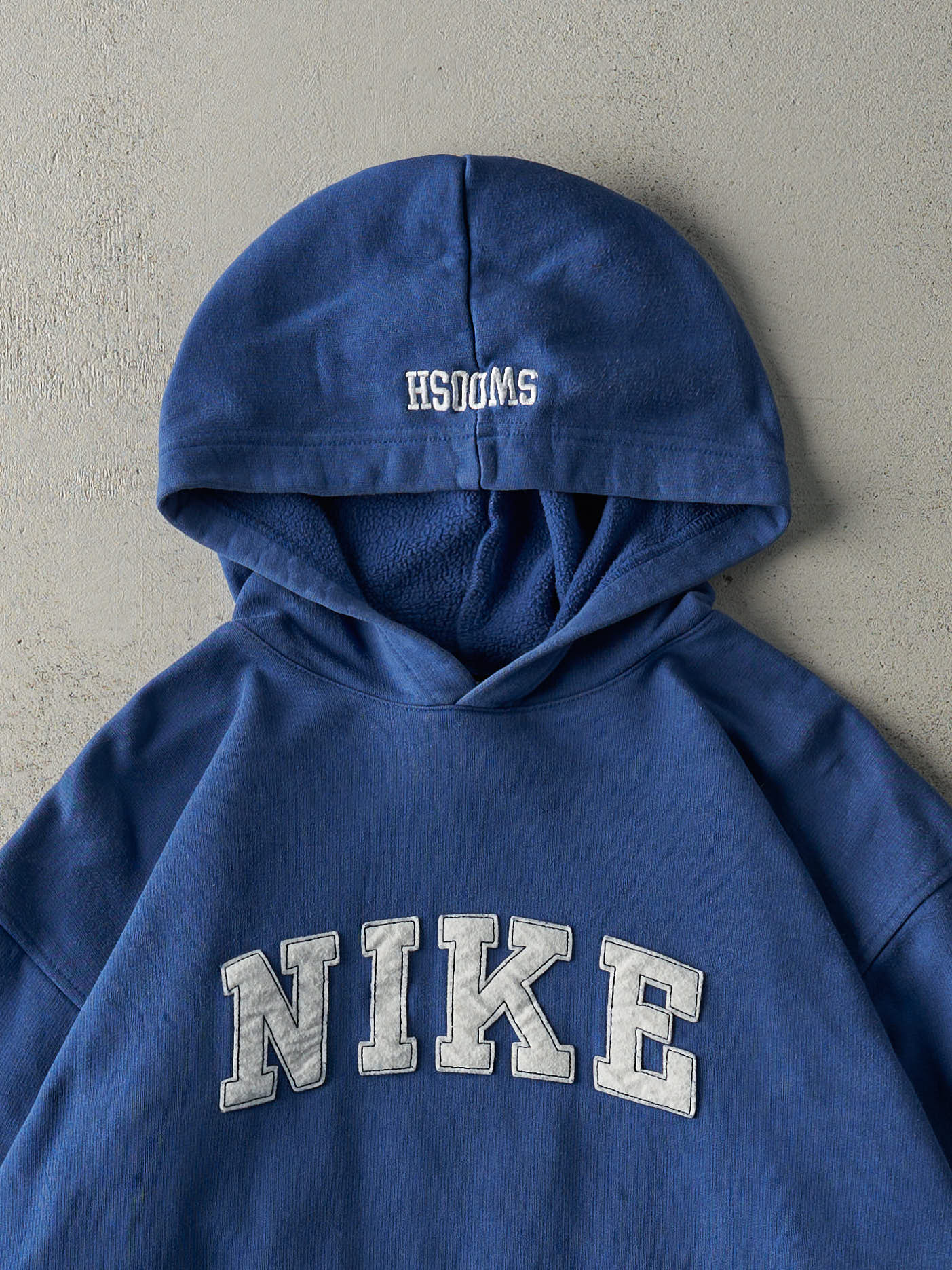 Vintage Y2K Blue Nike Logo Boxy Hoodie (XL)