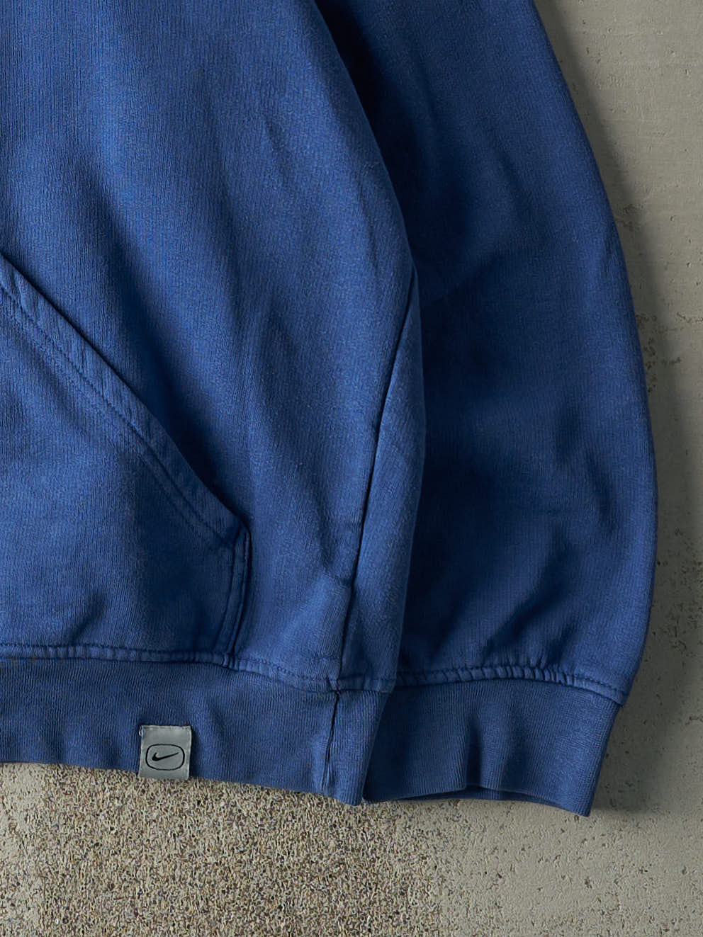 Vintage Y2K Blue Nike Logo Boxy Hoodie (XL)