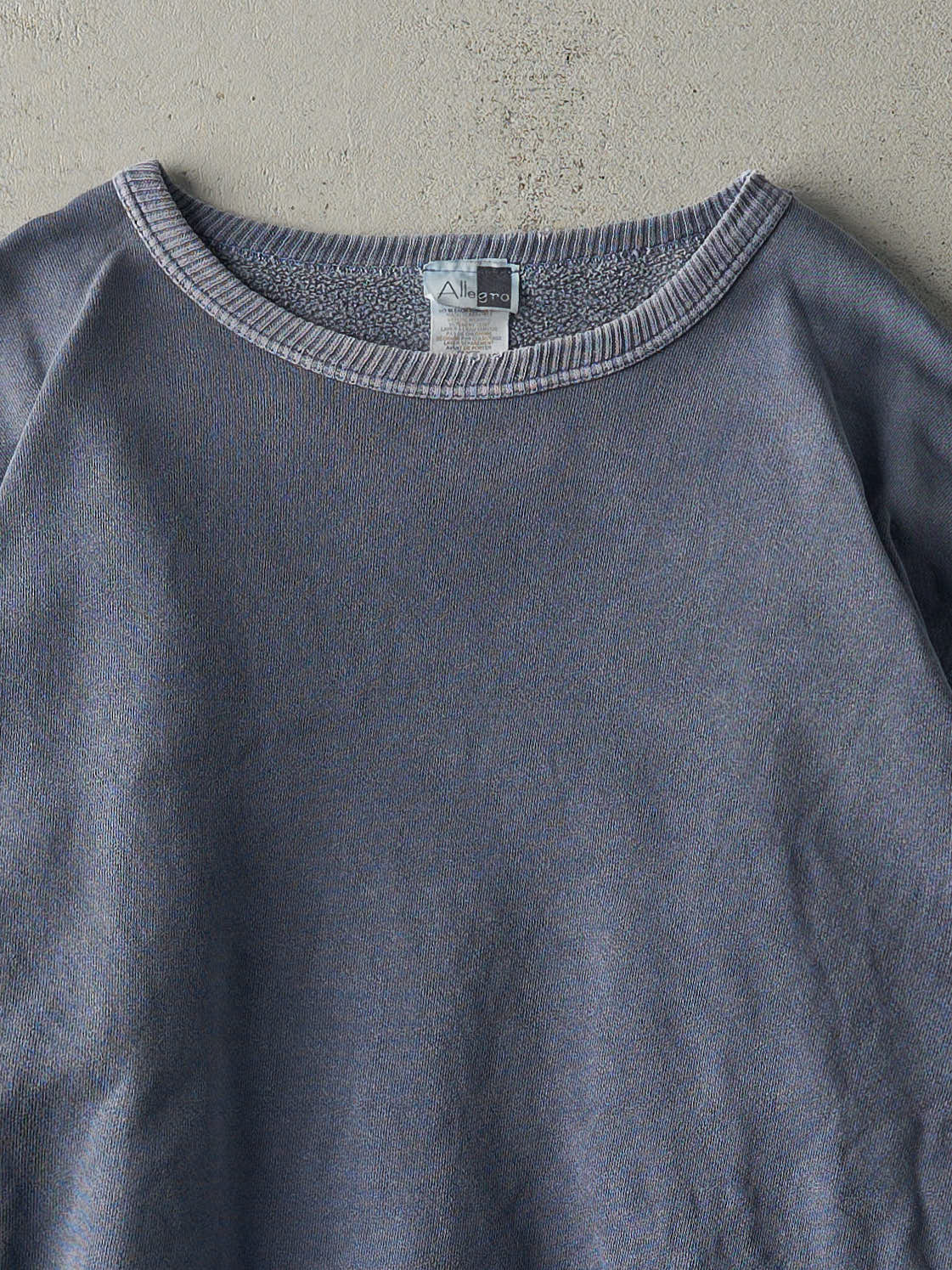 Vintage 90s Washed Blue Blank Crewneck (L)