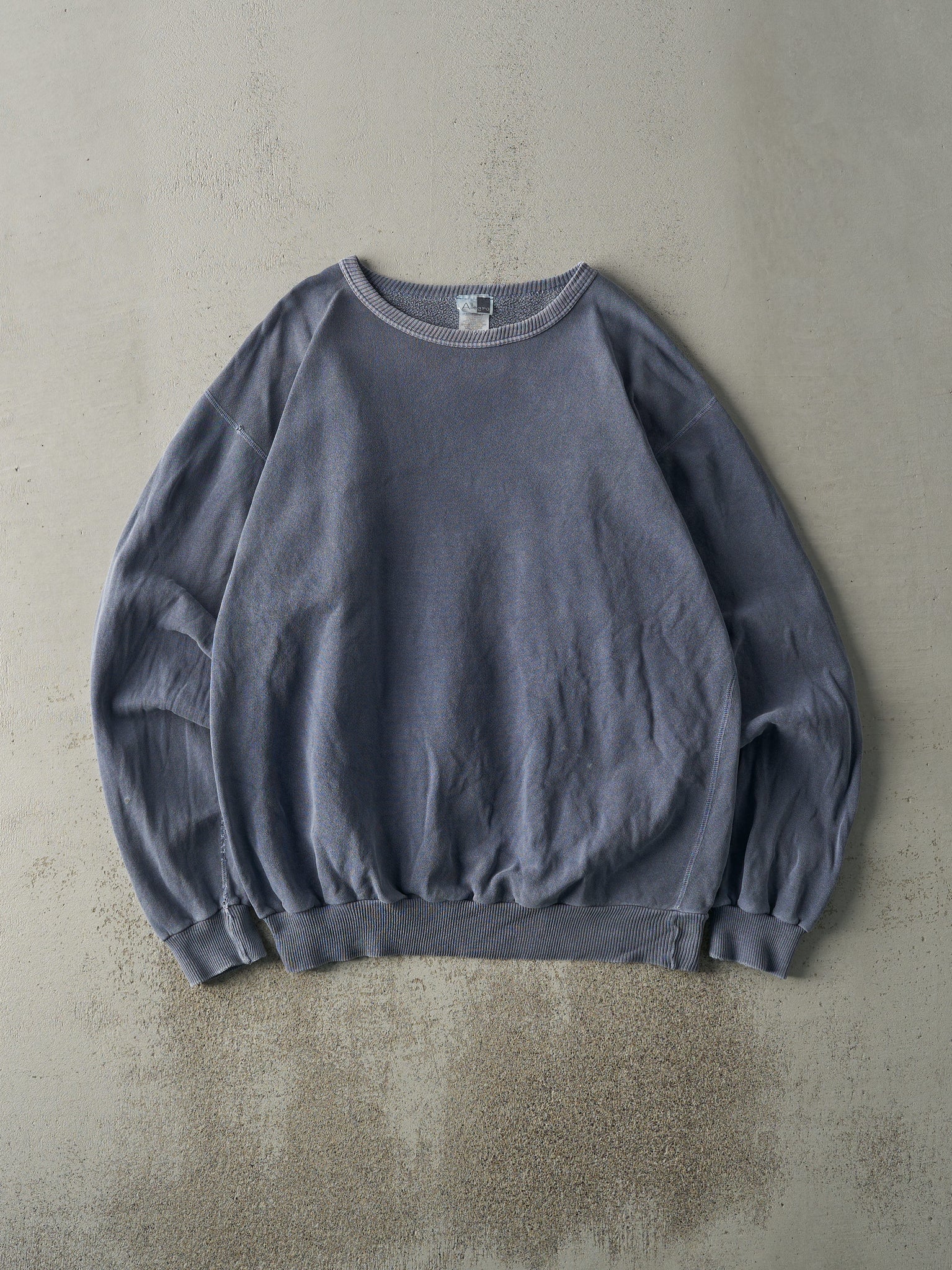 Vintage 90s Washed Blue Blank Crewneck (L)