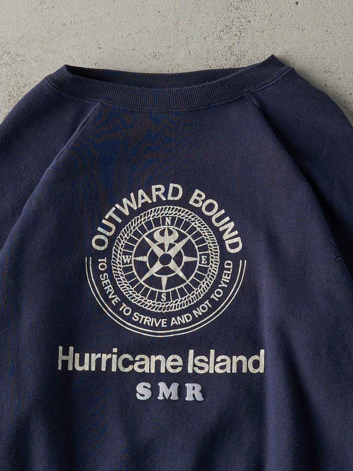 Vintage 80s Navy Blue Hurricane Island Crewneck (M)