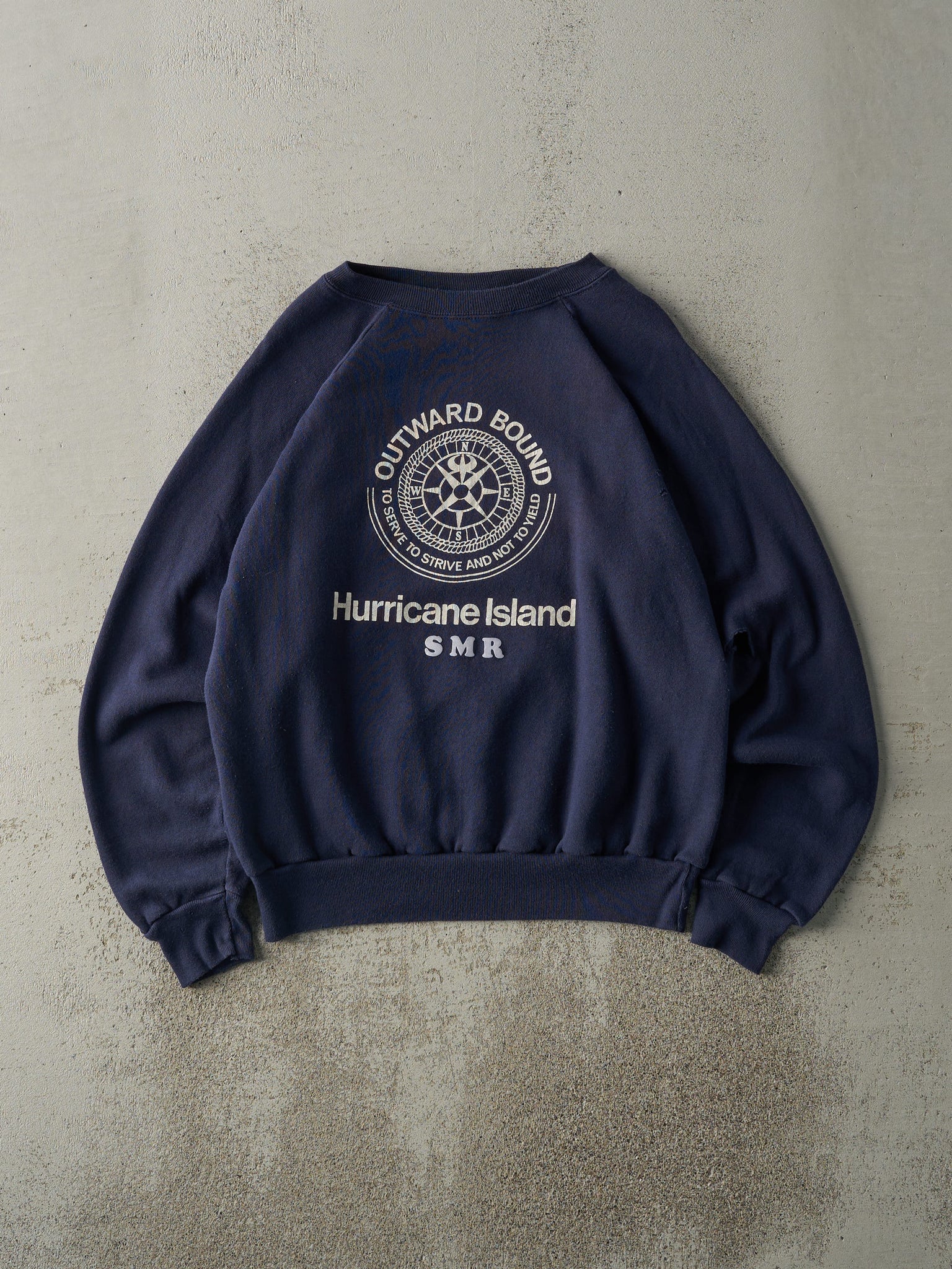 Vintage 80s Navy Blue Hurricane Island Crewneck (M)