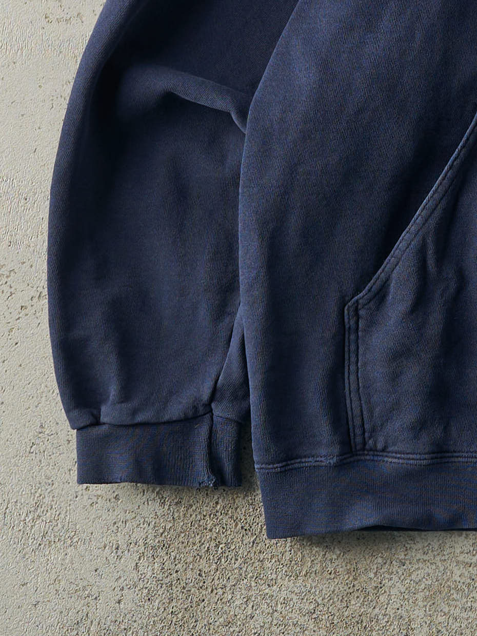 Vintage 90s Navy Blue Embroidered Reebok Hoodie (L)