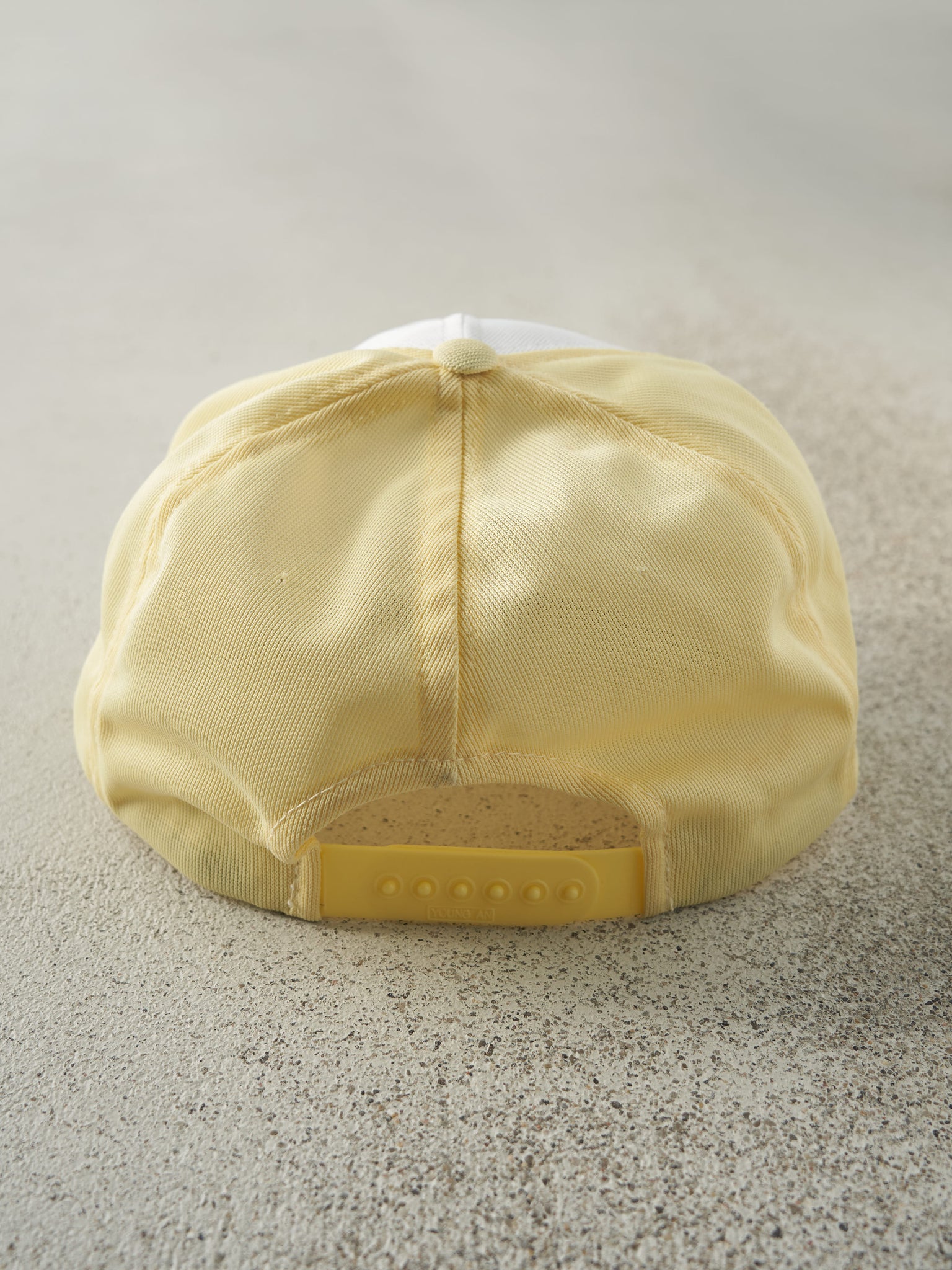 Vintage 80s Yellow Oak Bay Marina Snapback Hat