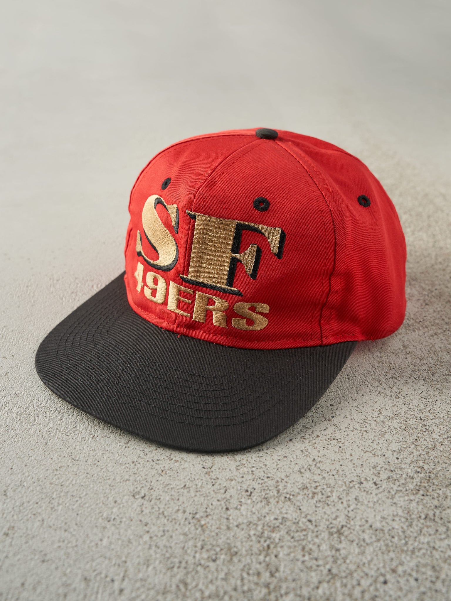 Vintage 90s Red & Black San Fran 49ers Snapback Hat