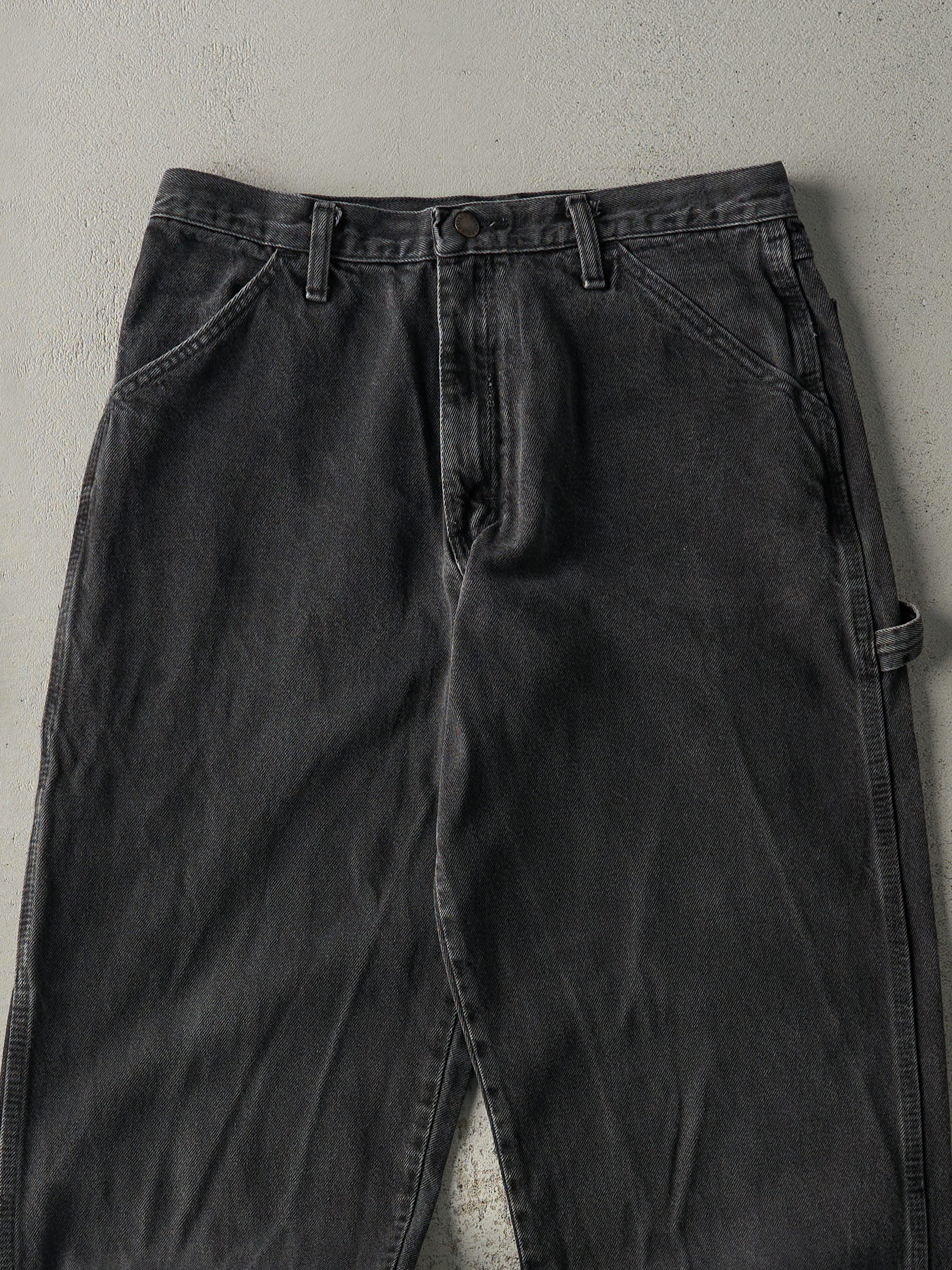 Vintage 90s Faded Black Rustler Carpenter Pants (31.5x32)