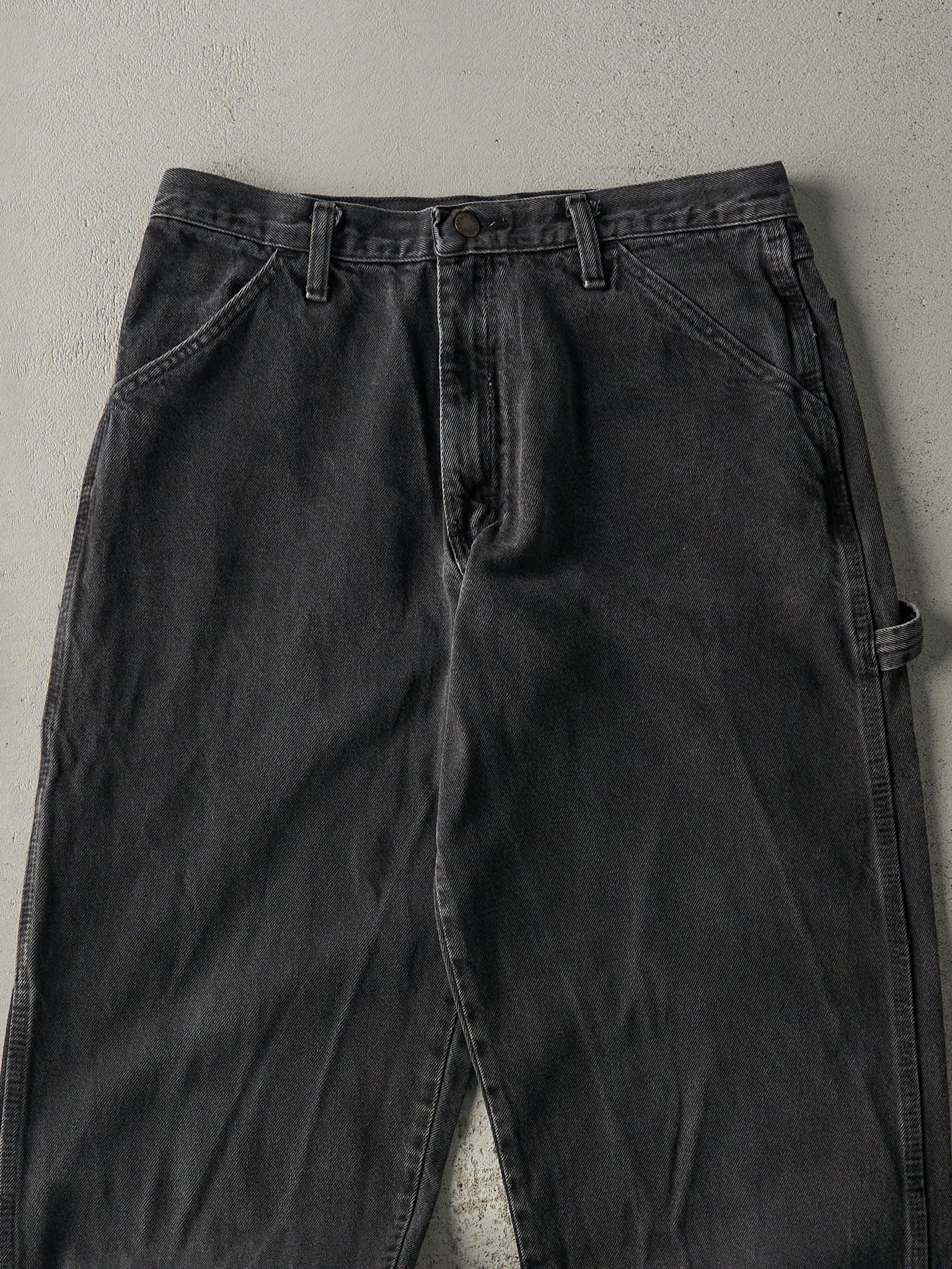 Vintage 90s Faded Black Rustler Carpenter Pants (31.5x32)