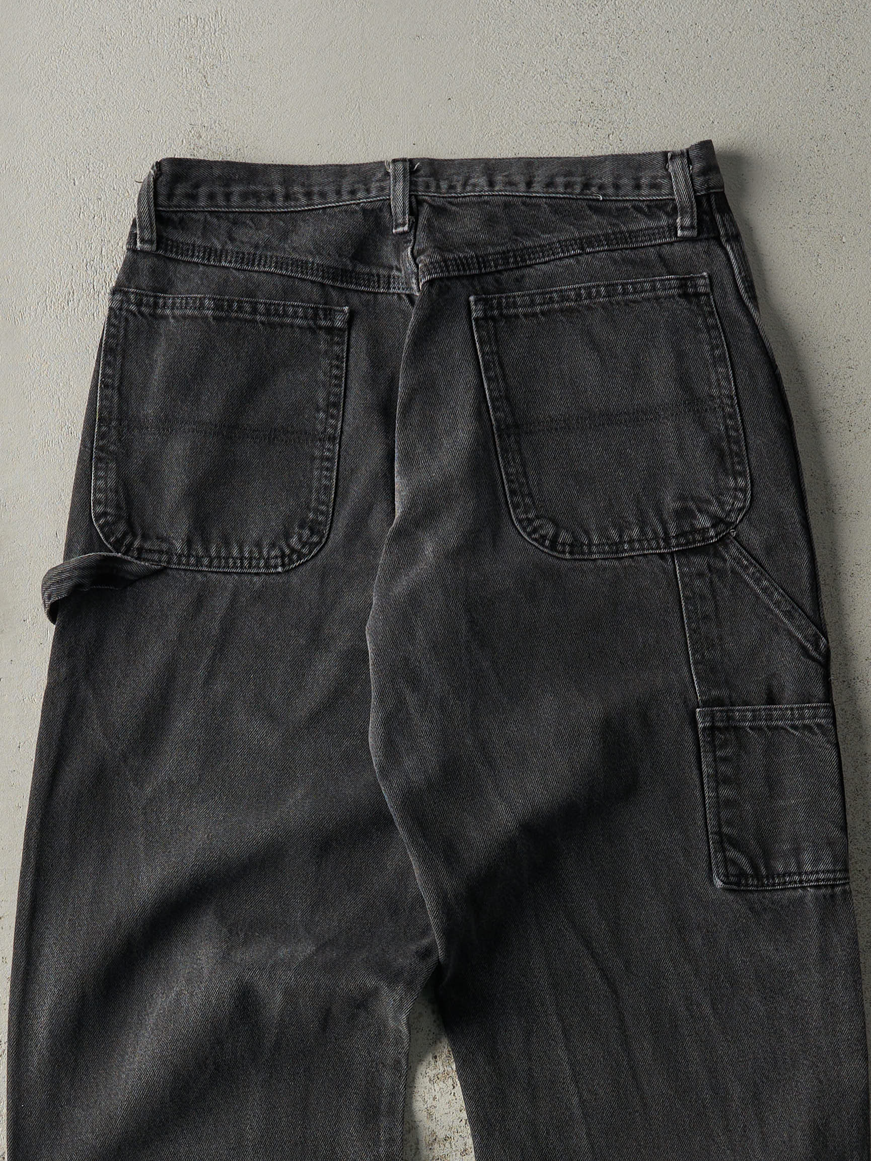 Vintage 90s Faded Black Rustler Carpenter Pants (31.5x32)