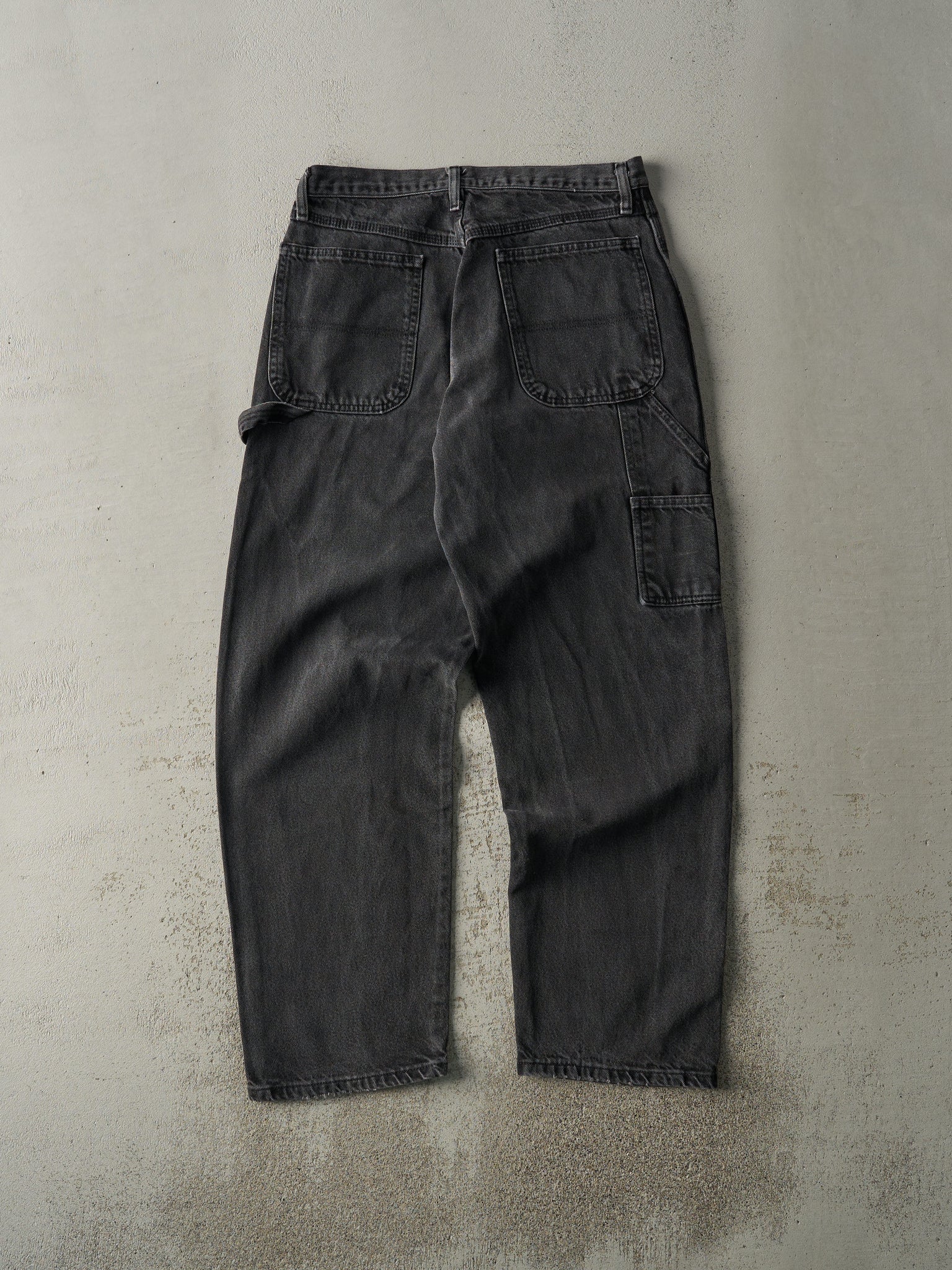 Vintage 90s Faded Black Rustler Carpenter Pants (31.5x32)