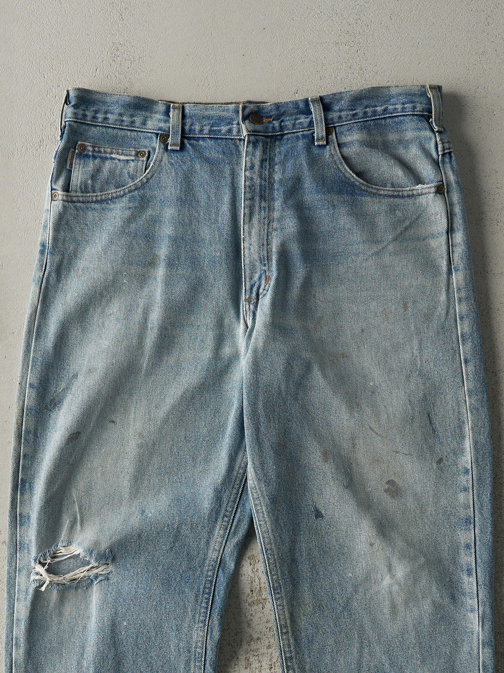 Vintage 90s Light Wash Carhartt Jeans (35.5x30)