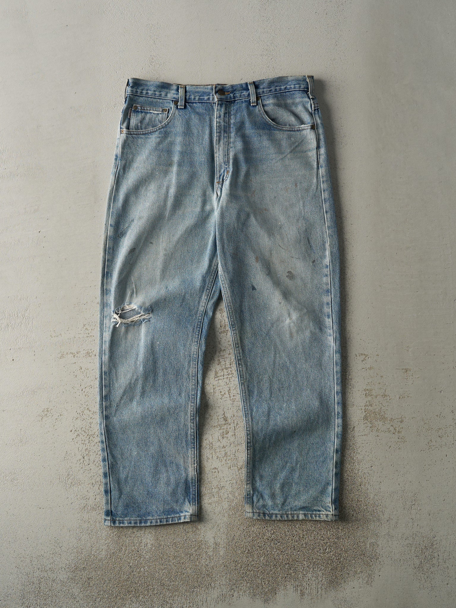 Vintage 90s Light Wash Carhartt Jeans (35.5x30)