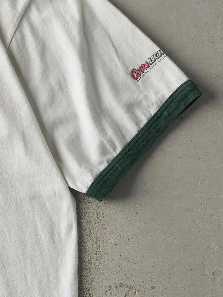 Vintage Y2K White & Green New York Jets Ringer Tee (L/XL)