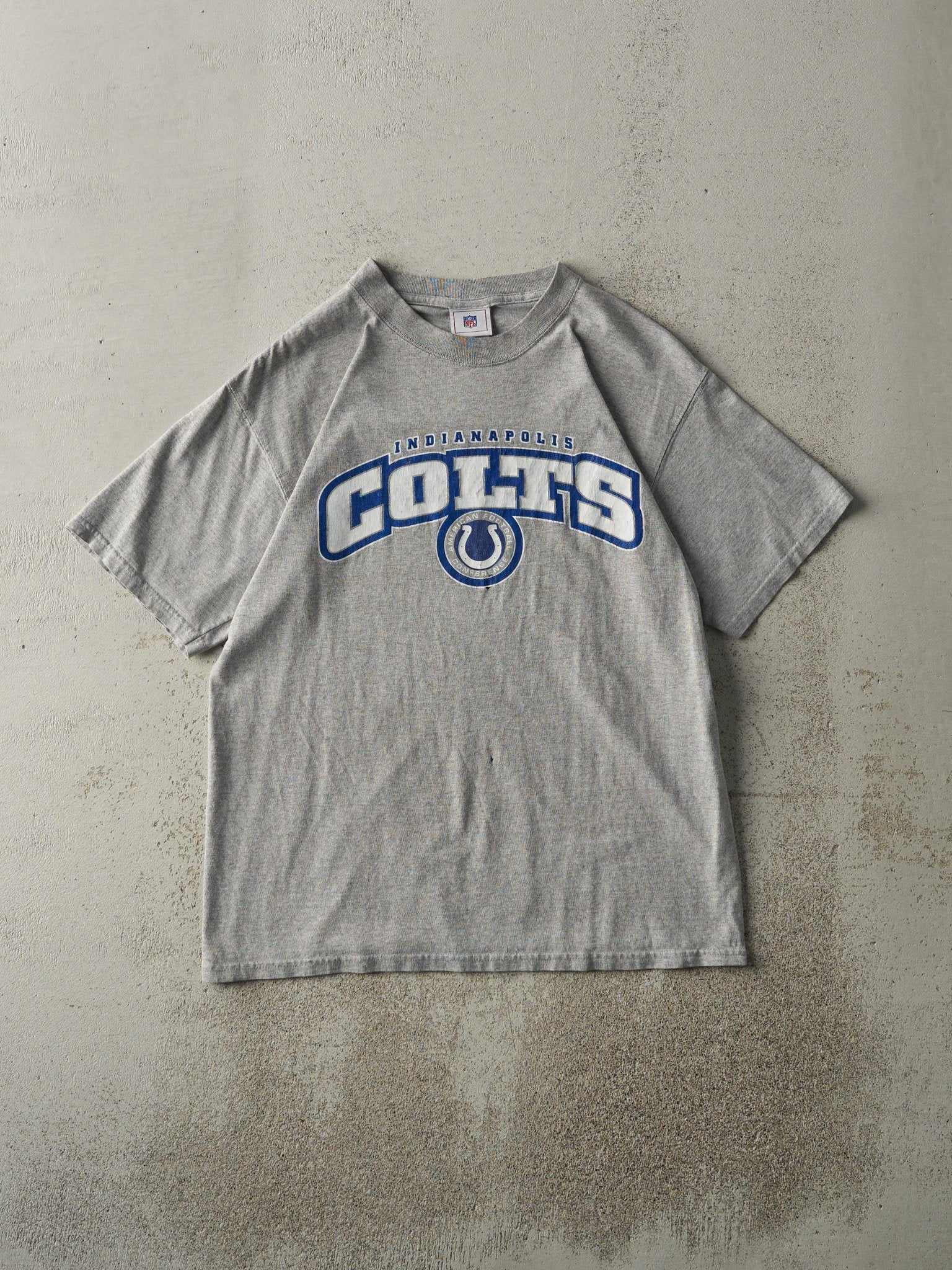 Vintage Y2K Grey Indianapolis Colts Tee (M/L)