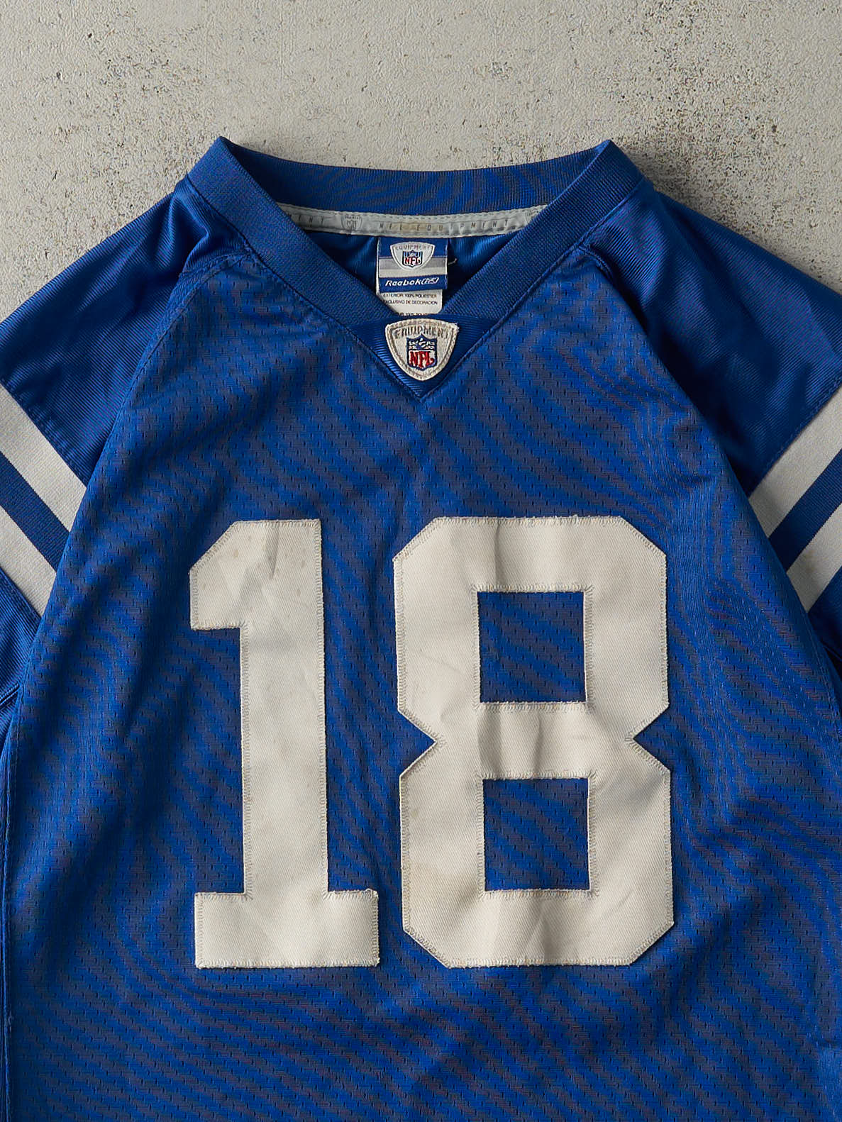 Vintage Y2K Blue Indianapolis Colts Peyton Manning #18 Football Jersey (M/L)