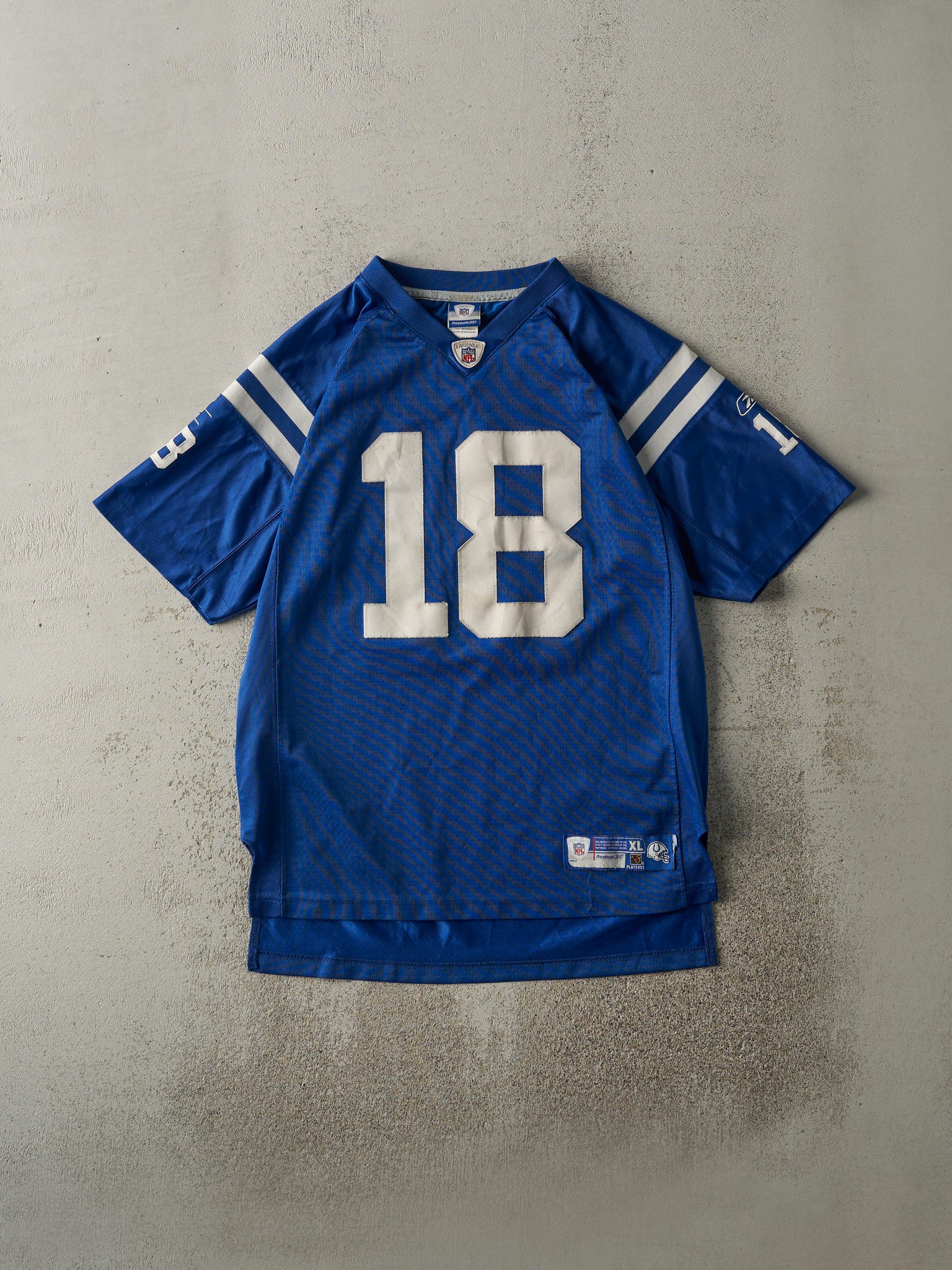 Vintage Y2K Blue Indianapolis Colts Peyton Manning #18 Football Jersey (M/L)