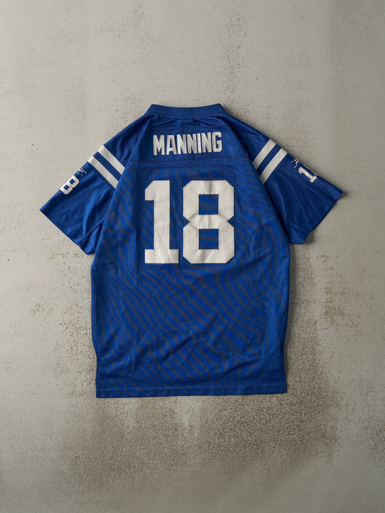 Vintage Y2K Blue Indianapolis Colts Peyton Manning #18 Football Jersey (M/L)