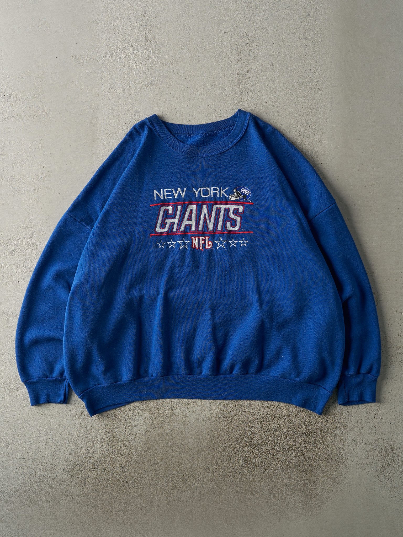 Vintage 90s Blue New York Giants Embroidered Crewneck (XXXL)