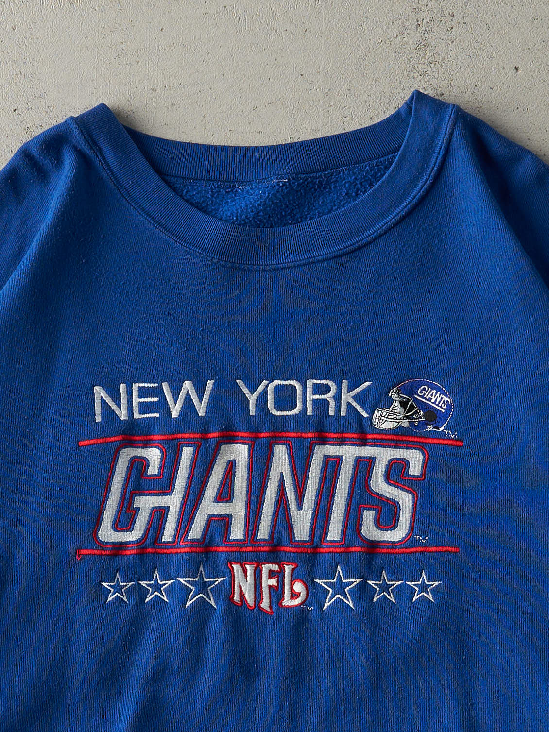 Vintage 90s Blue New York Giants Embroidered Crewneck (XXXL)