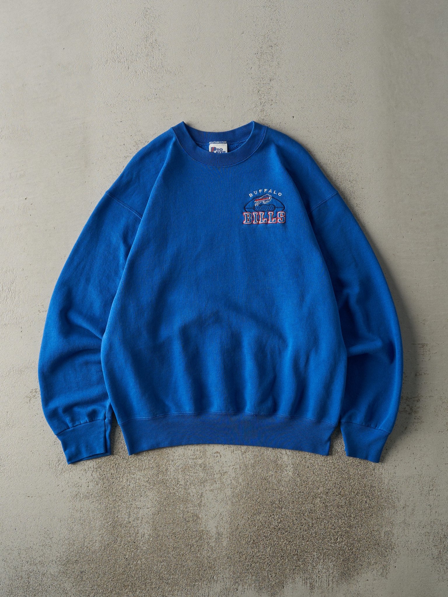Vintage 90s Blue Buffalo Bills Embroidered Crewneck (M/L)
