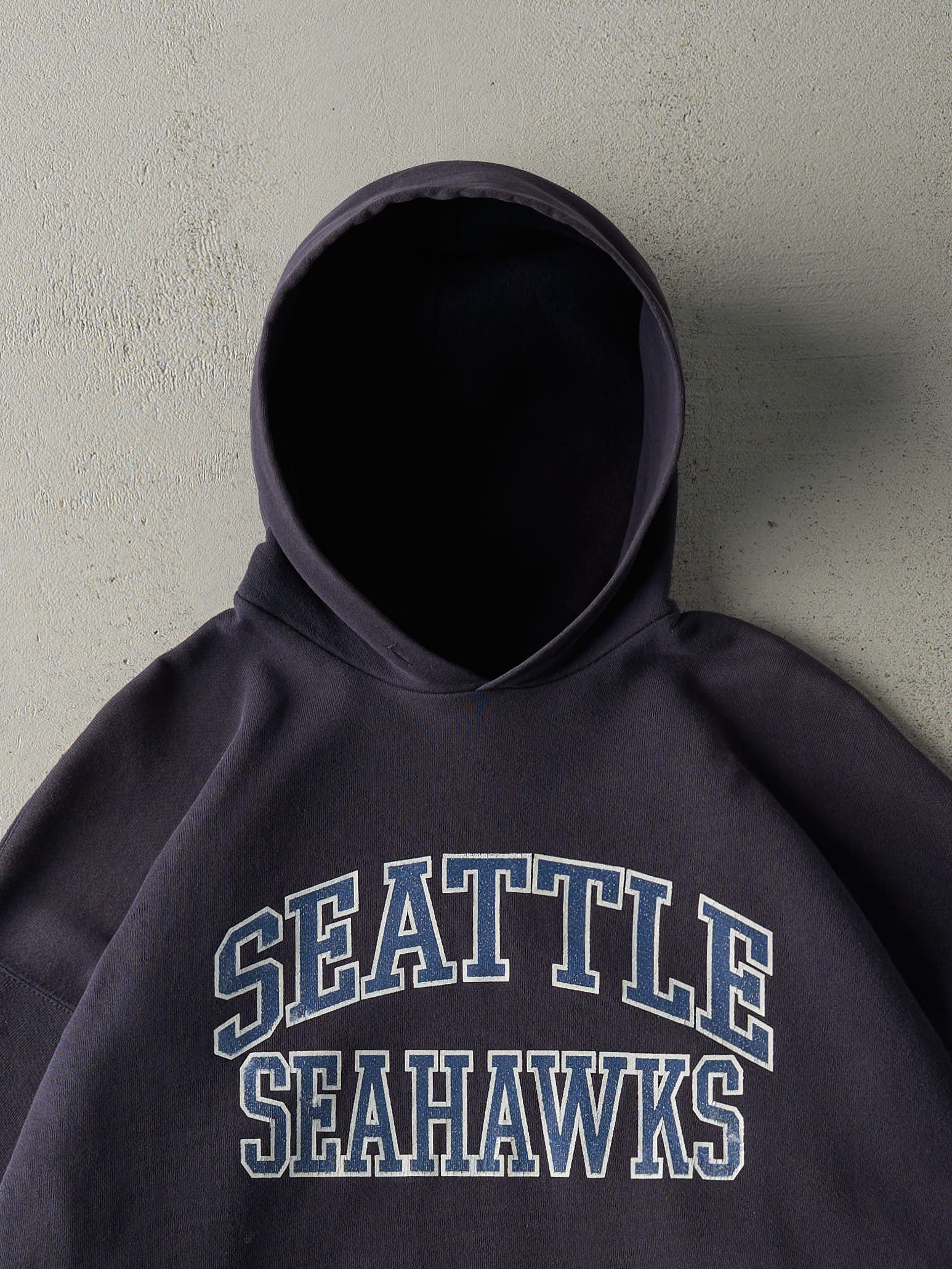 Vintage 90s Navy Blue Seattle Seahawks Hoodie (XXL)