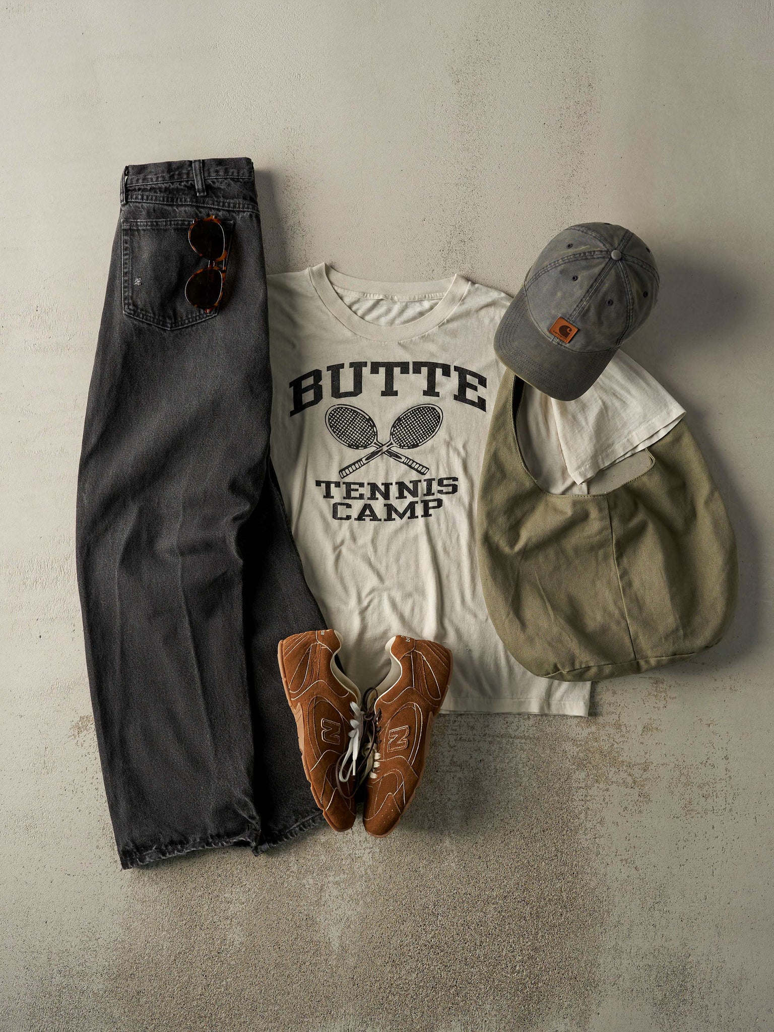 Vintage 80s White Butte Tennis Camp Tee (XL)