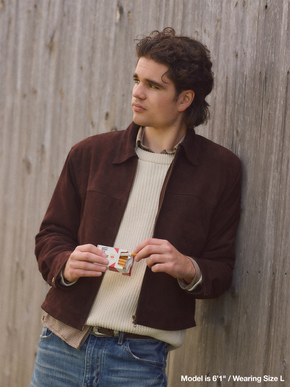 Heritage Leather Jacket - Suede Dark Brown