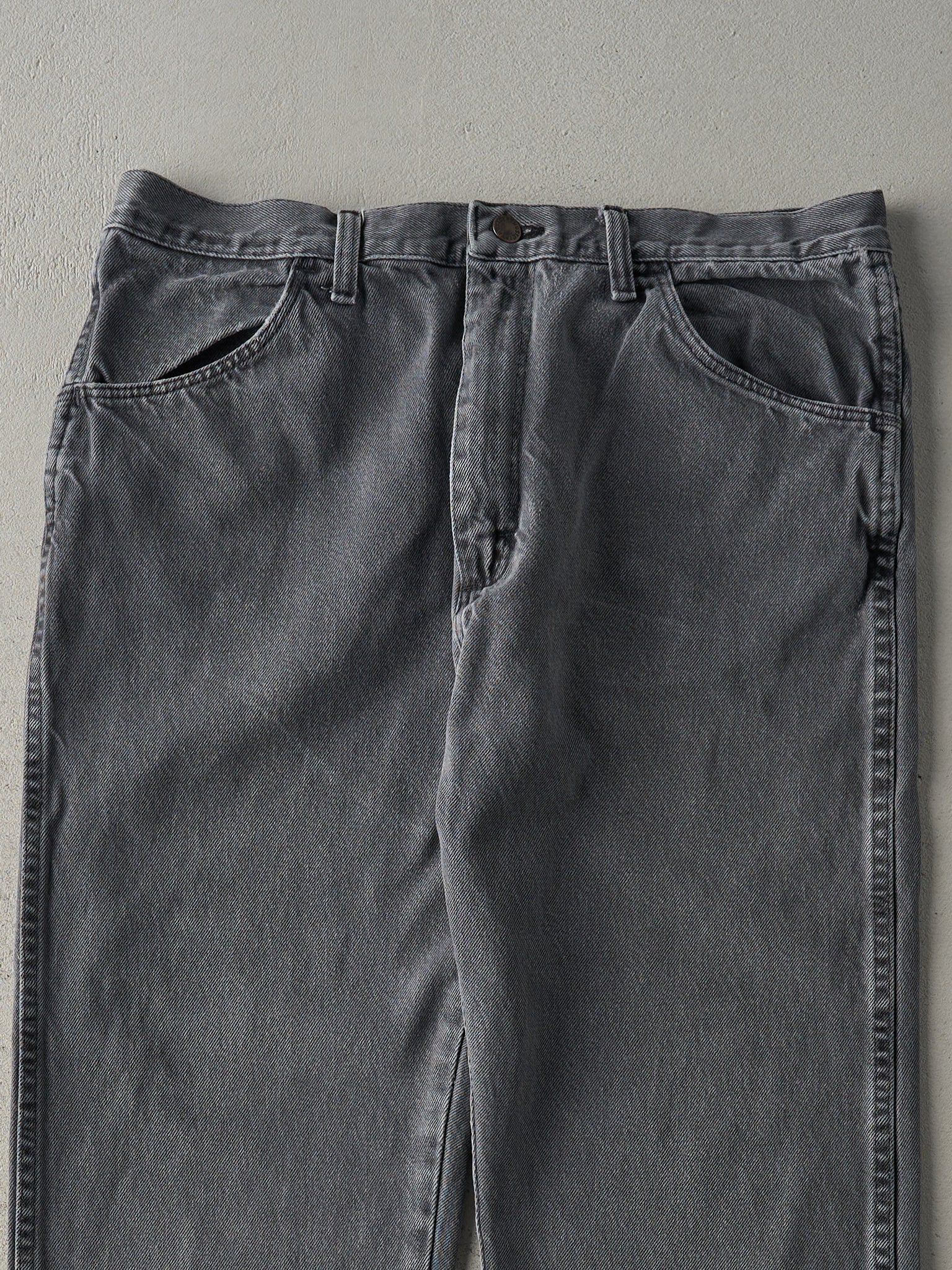 Vintage 90s Charcoal Grey Rustler Denim Pants (35x28)