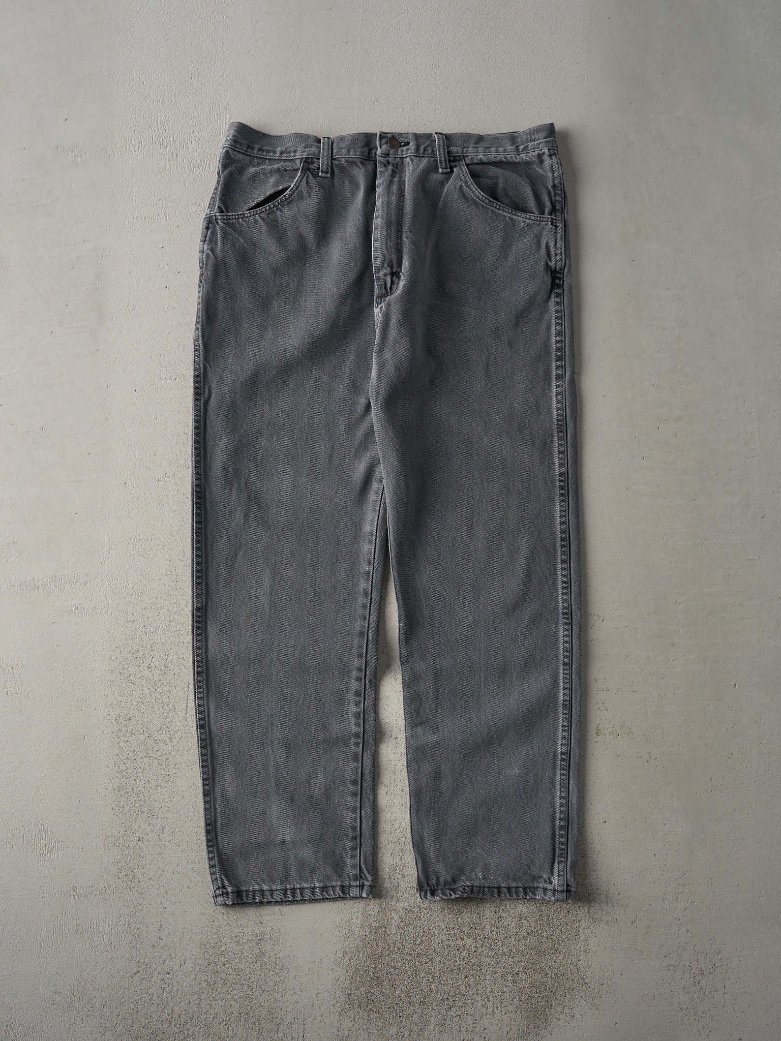 Vintage 90s Charcoal Grey Rustler Denim Pants (35x28)