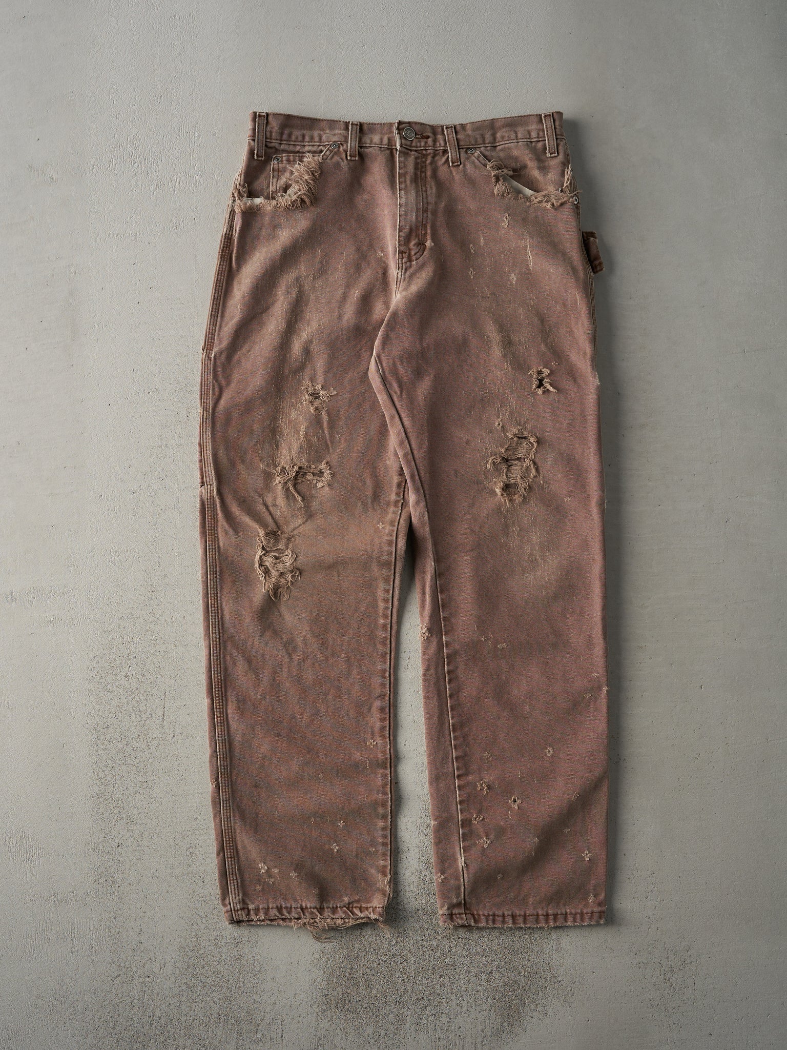 Vintage 90s Chocolate Brown Rugged Dickies Carpenter Pants (33x31)