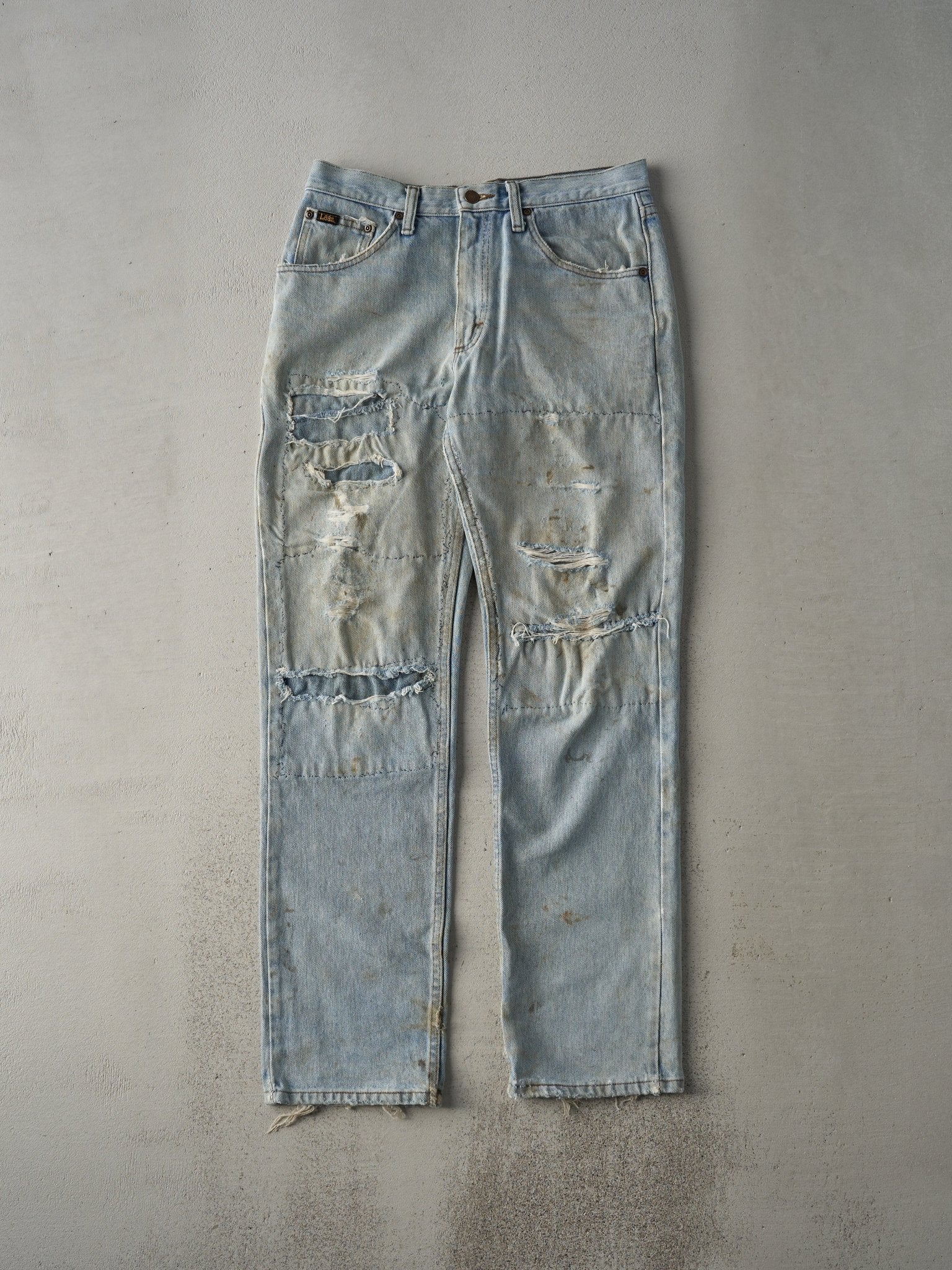 Vintage 90s Light Wash Lee Rugged Jeans (31x32)