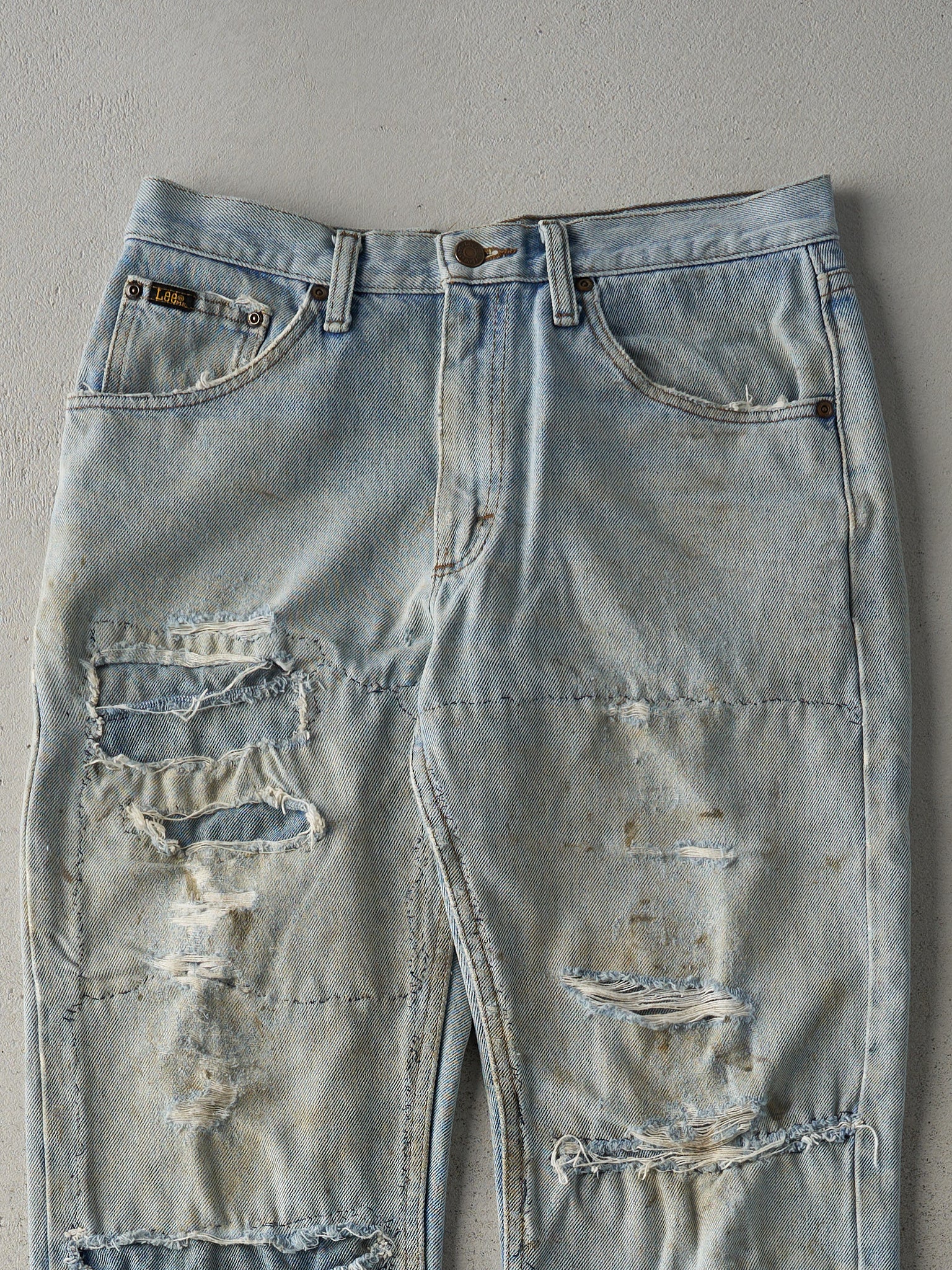 Vintage 90s Light Wash Lee Rugged Jeans (31x32)