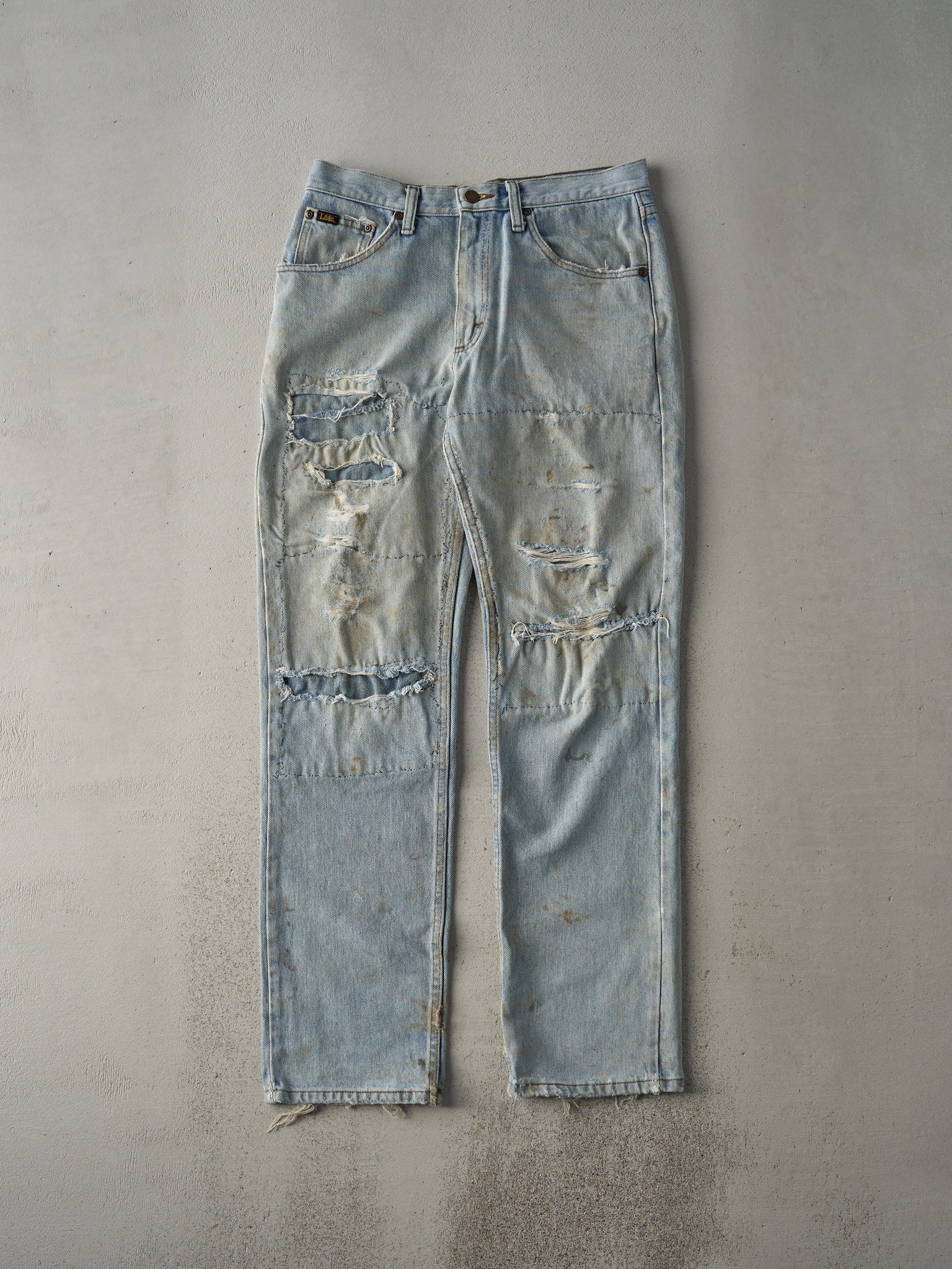 Vintage 90s Light Wash Lee Rugged Jeans (31x32)