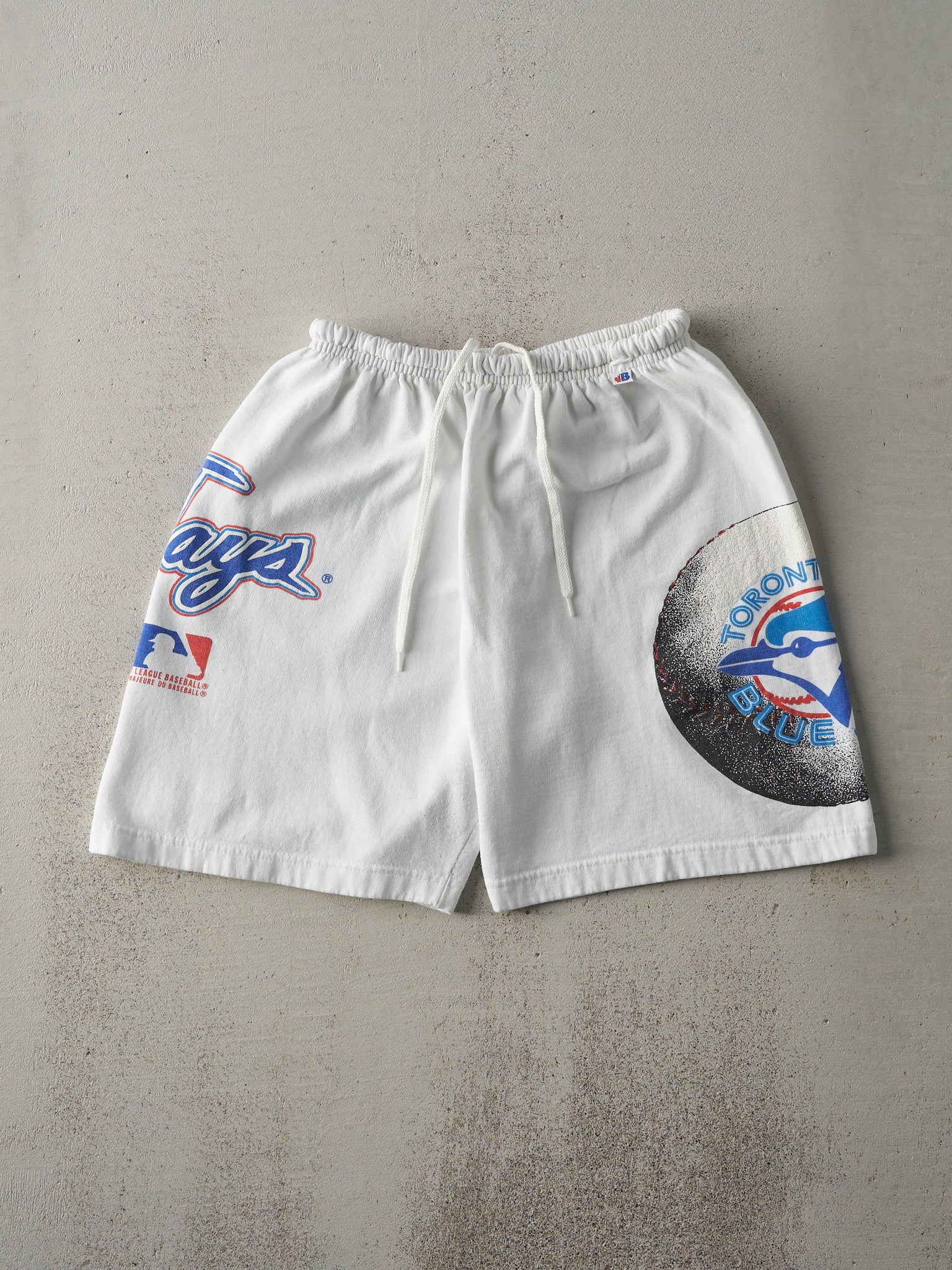 Vintage 90s White Toronto Blue Jays Bulletin Sweat Shorts (32x8)