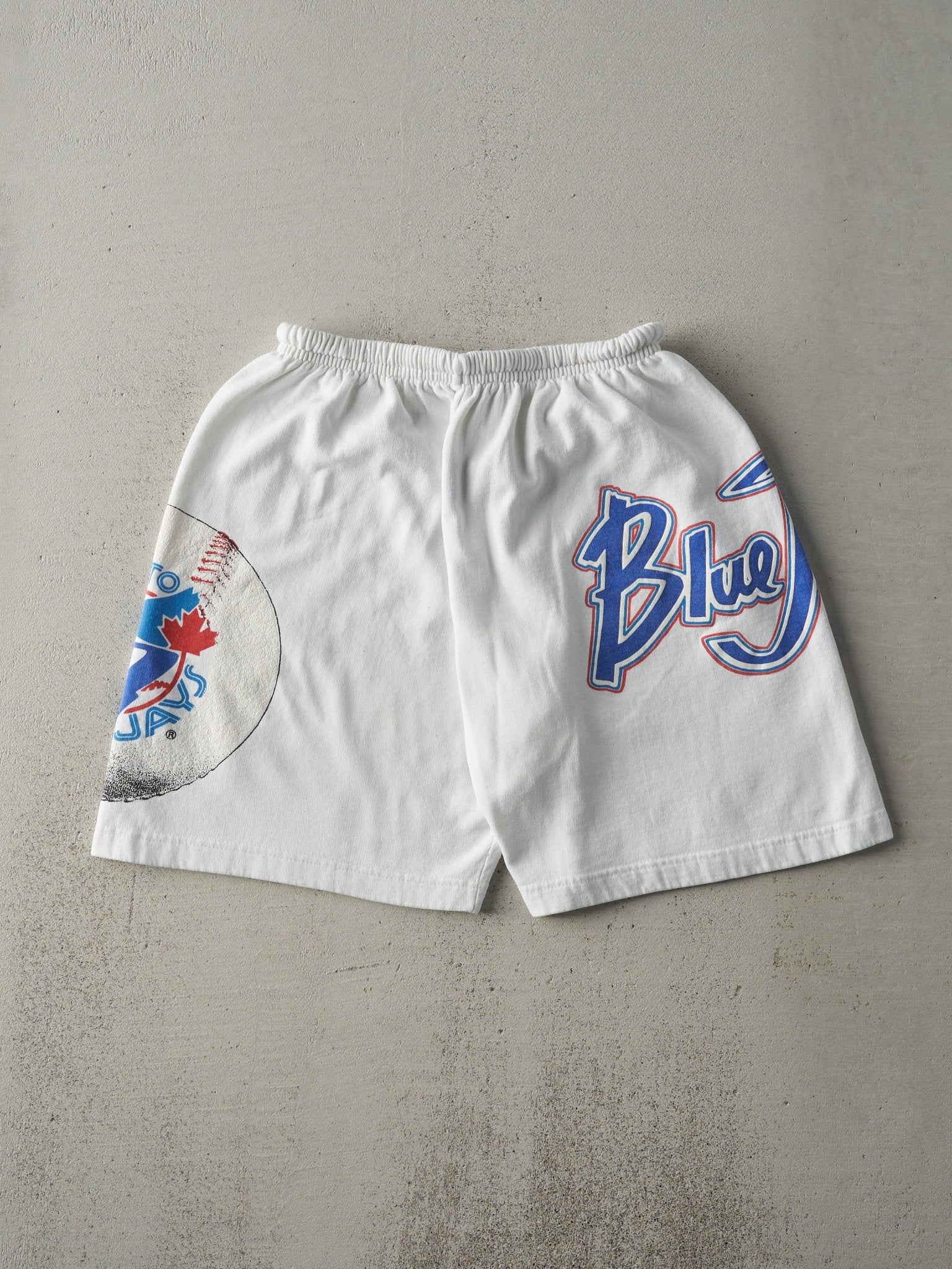Vintage 90s White Toronto Blue Jays Bulletin Sweat Shorts (32x8)