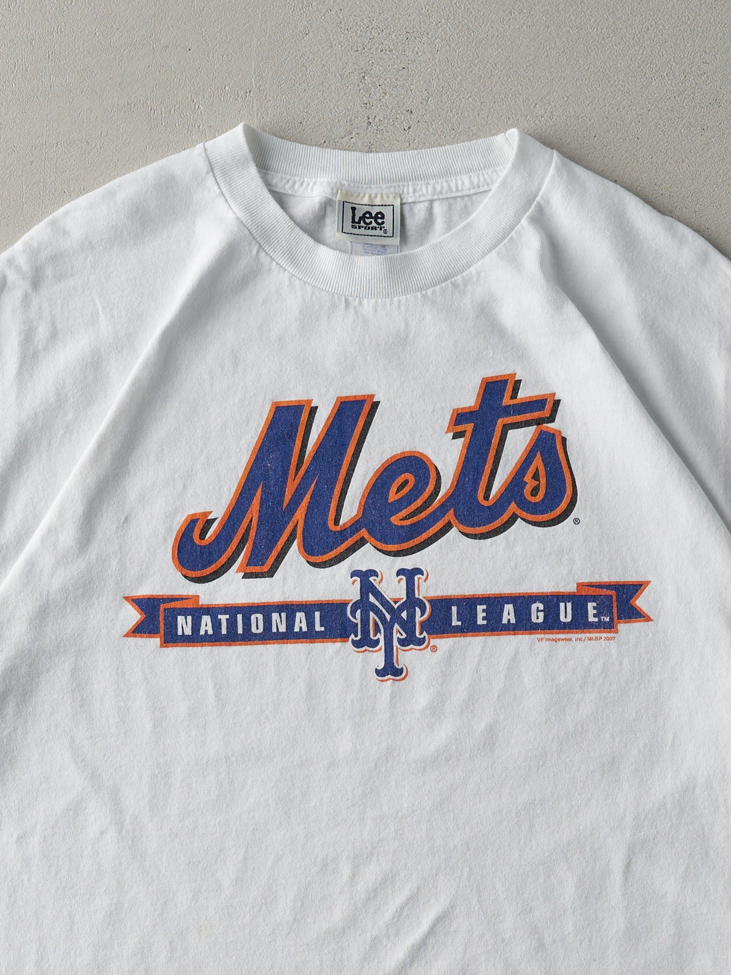 Vintage 07' White New York Mets Tee (L)