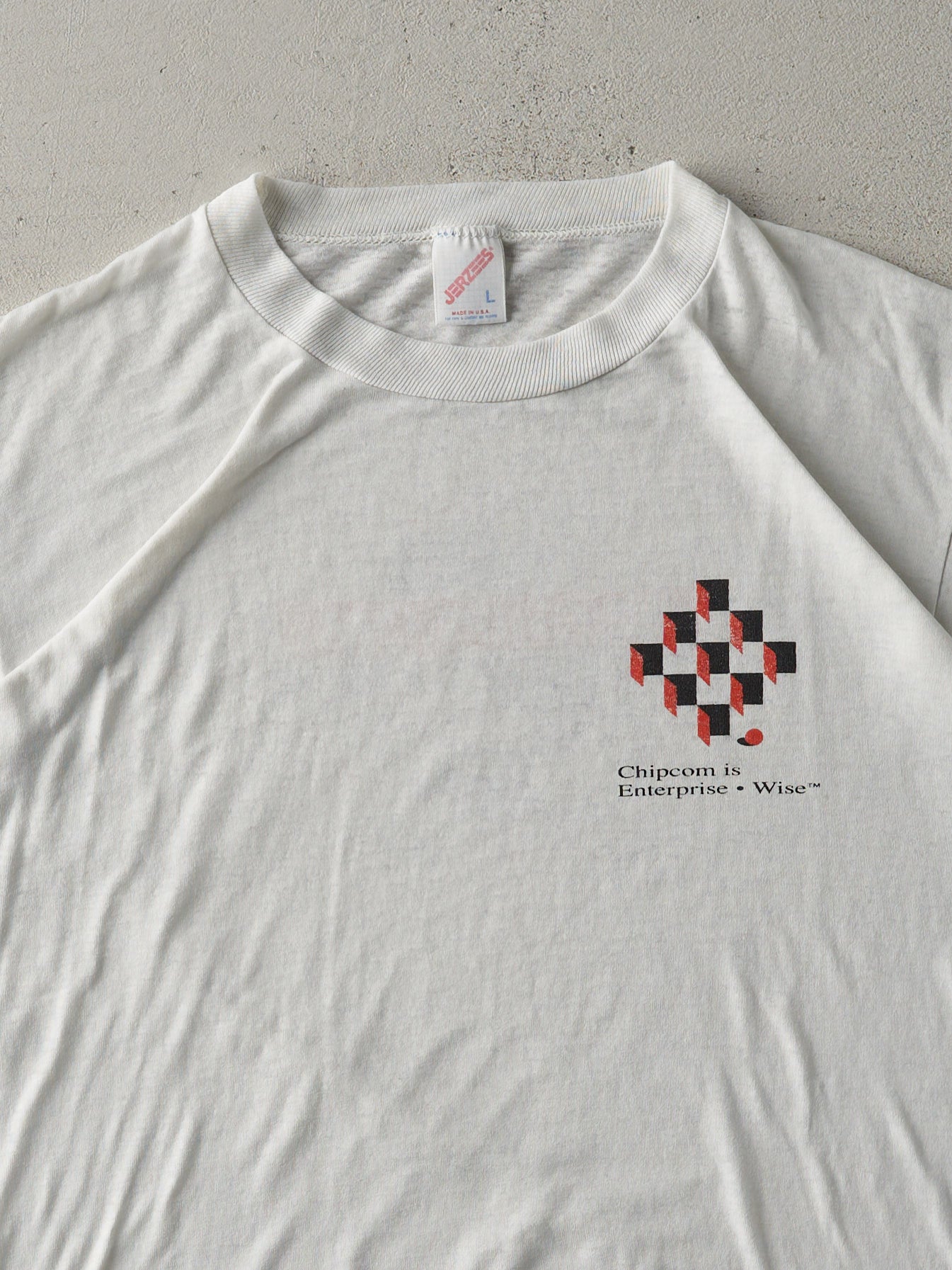 Vintage 80s White Chipcom Enterprise Tee (M)