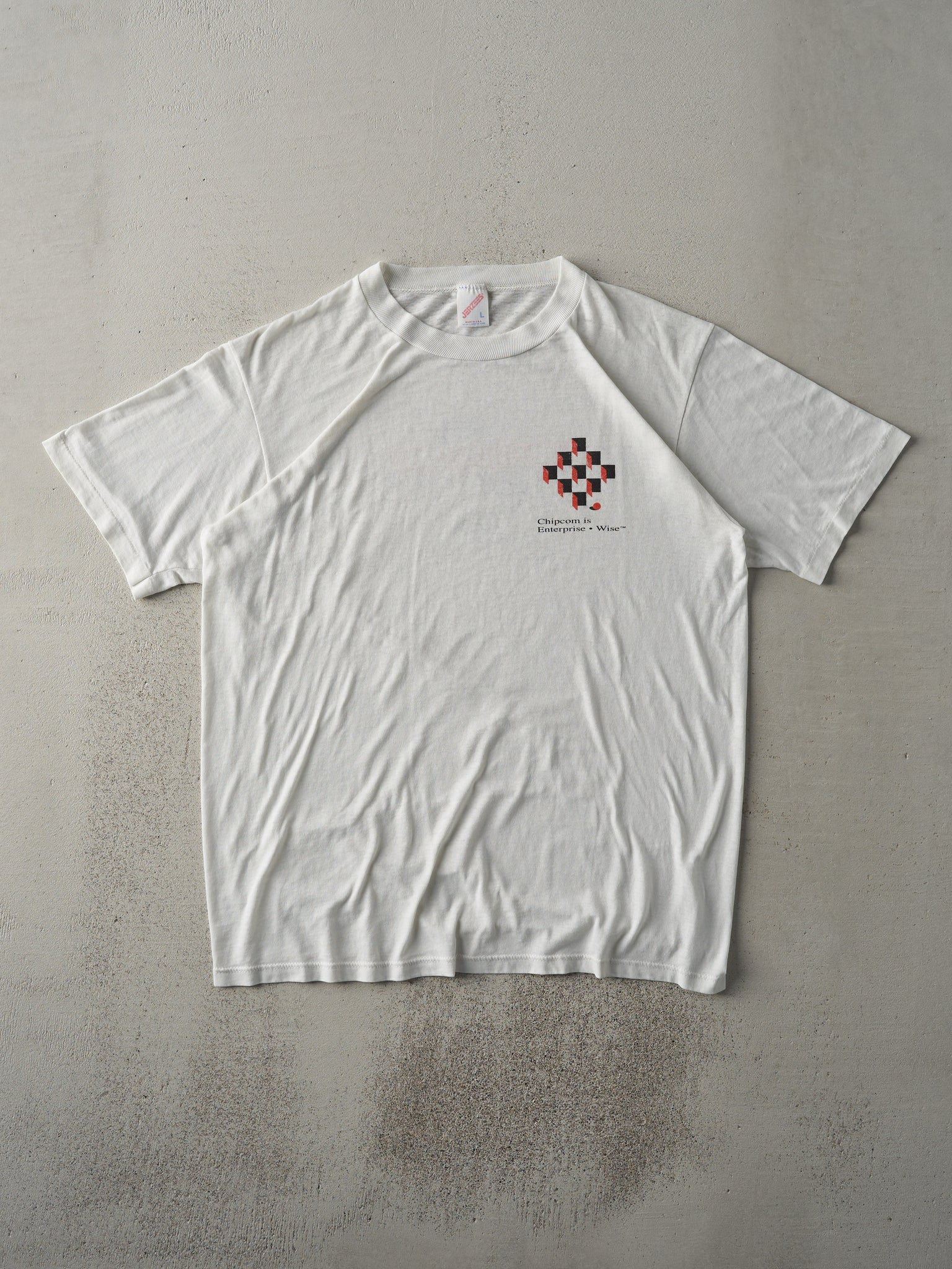 Vintage 80s White Chipcom Enterprise Tee (M)