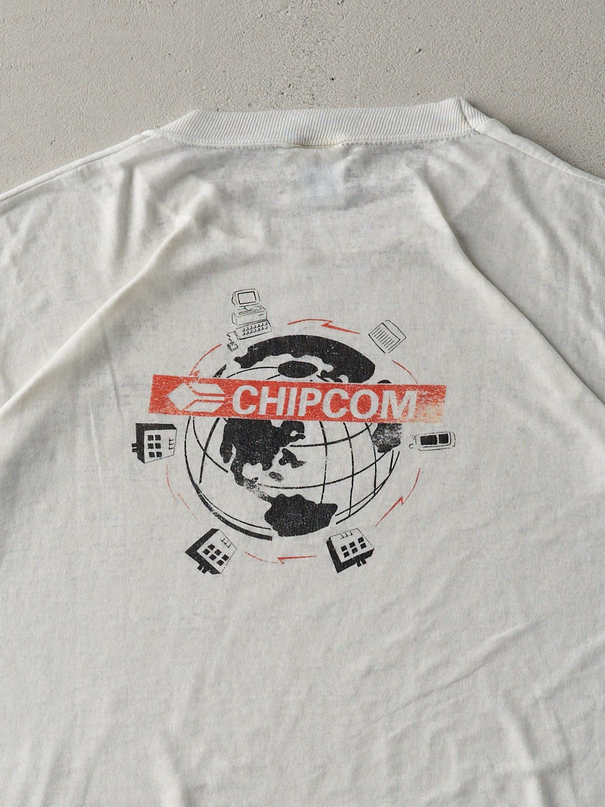 Vintage 80s White Chipcom Enterprise Tee (M)