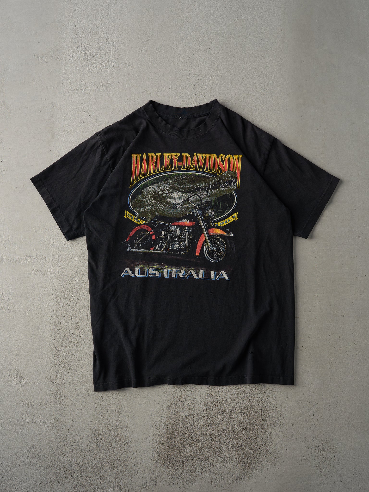 Vintage 90s Black Harley Davidson Australia Tee (M/L)