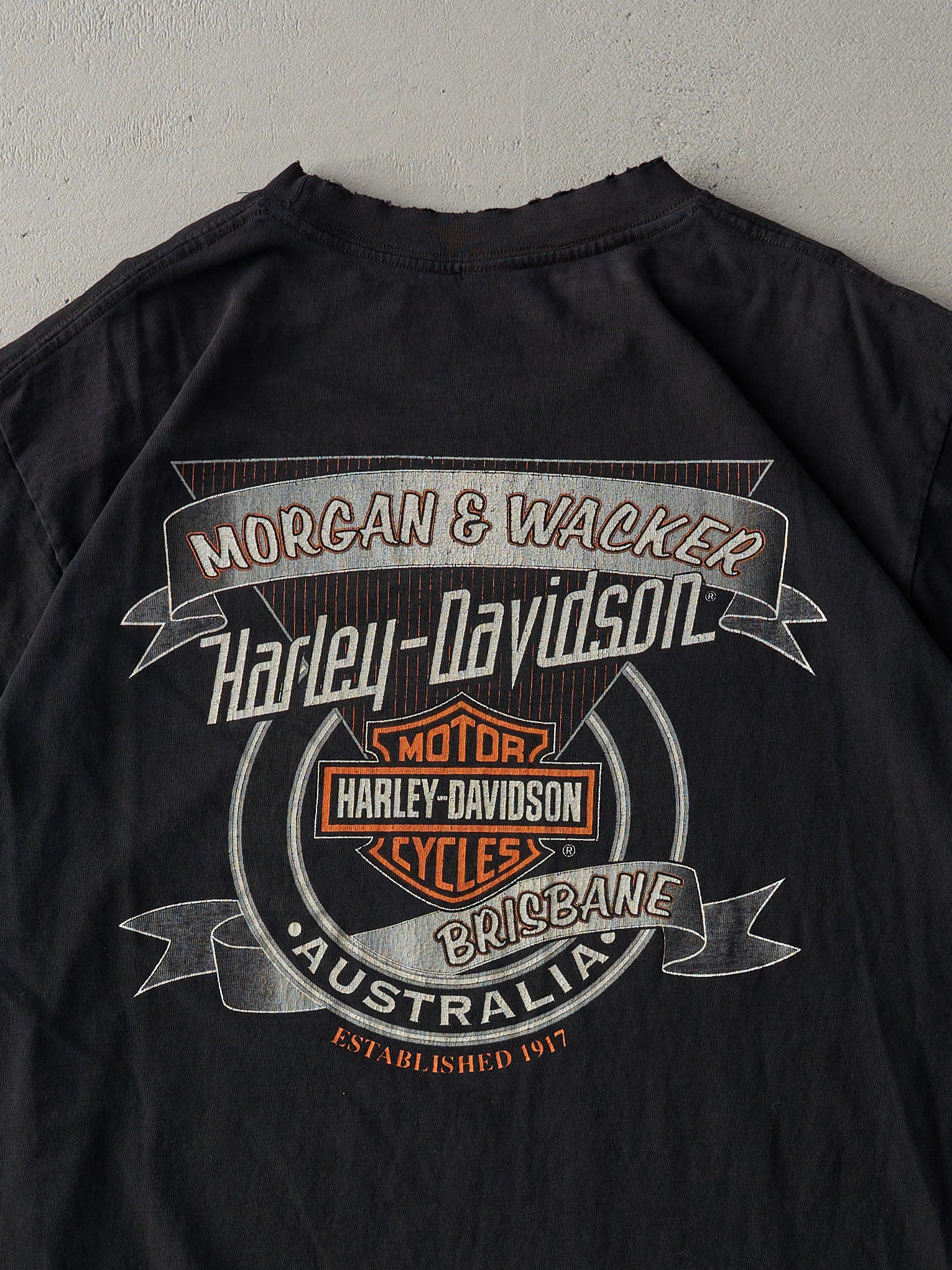 Vintage 90s Black Harley Davidson Australia Tee (M/L)