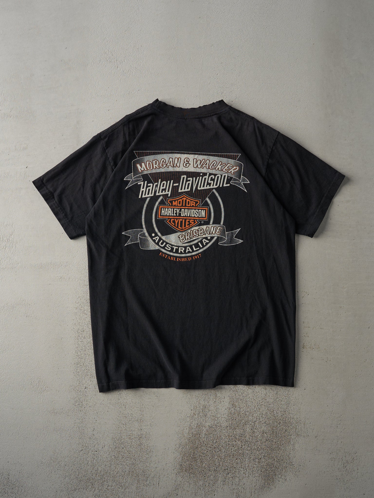 Vintage 90s Black Harley Davidson Australia Tee (M/L)