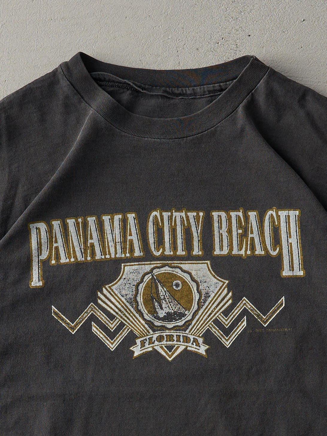 Vintage 90s Black Panama City Beach Single Stitch Tee (S)