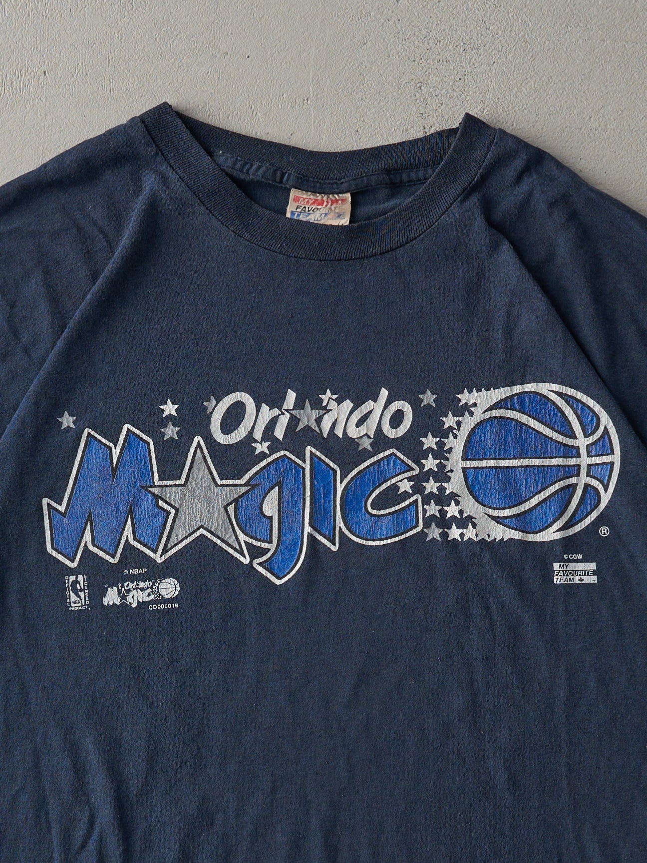 Vintage 90s Navy Blue Orlando Magic Basketball Tee (M)