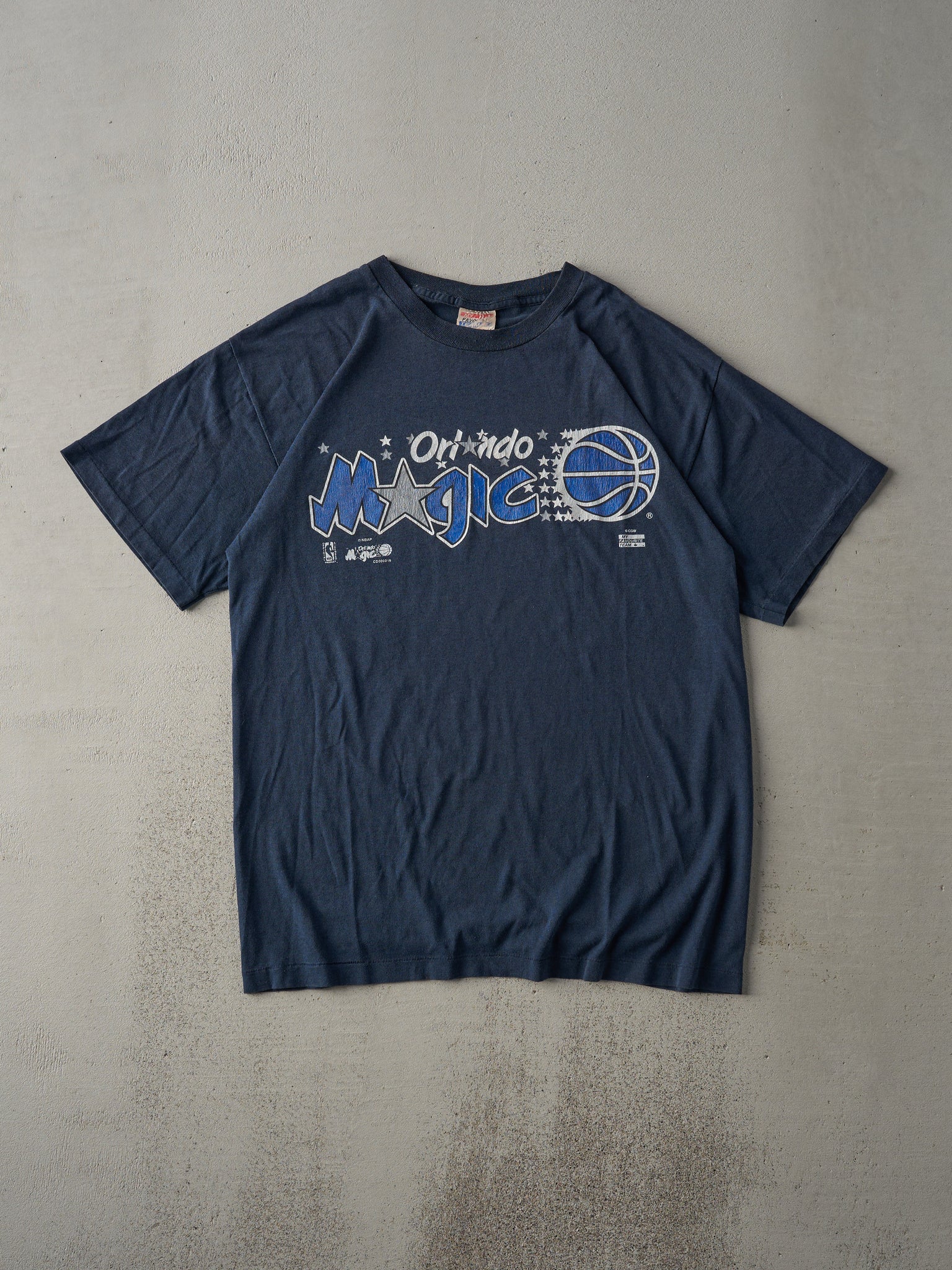 Vintage 90s Navy Blue Orlando Magic Basketball Tee (M)