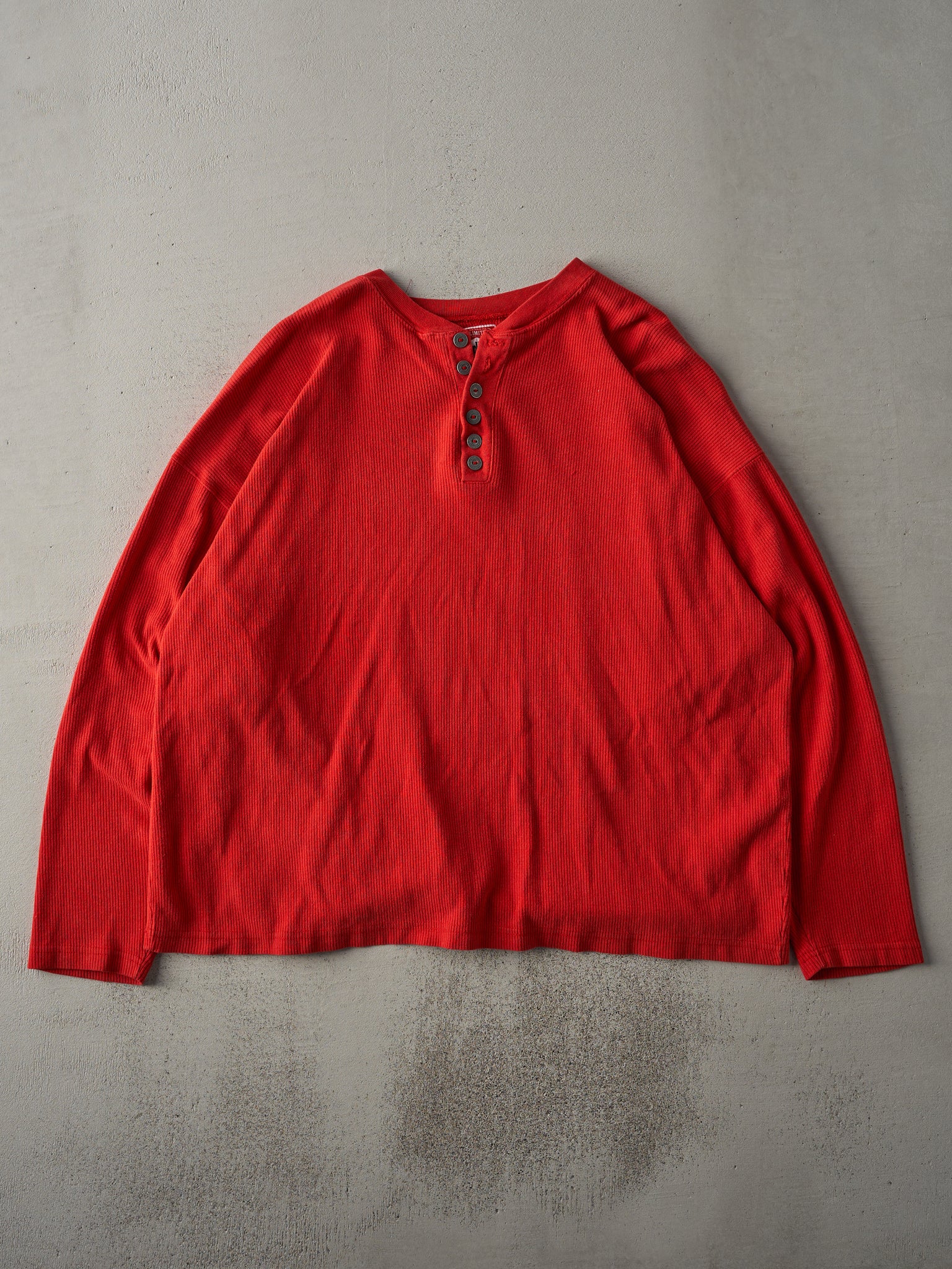 Vintage 90s Red Waffle Knit Marlboro Long Sleeve (XL)