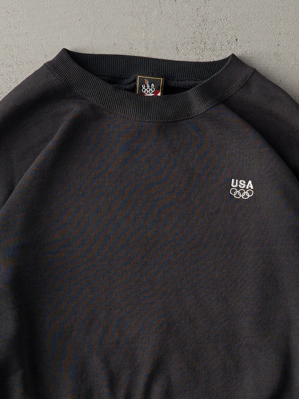 Vintage 90s Faded Black Olympics x JCPenny Boxy Crewneck (XL)