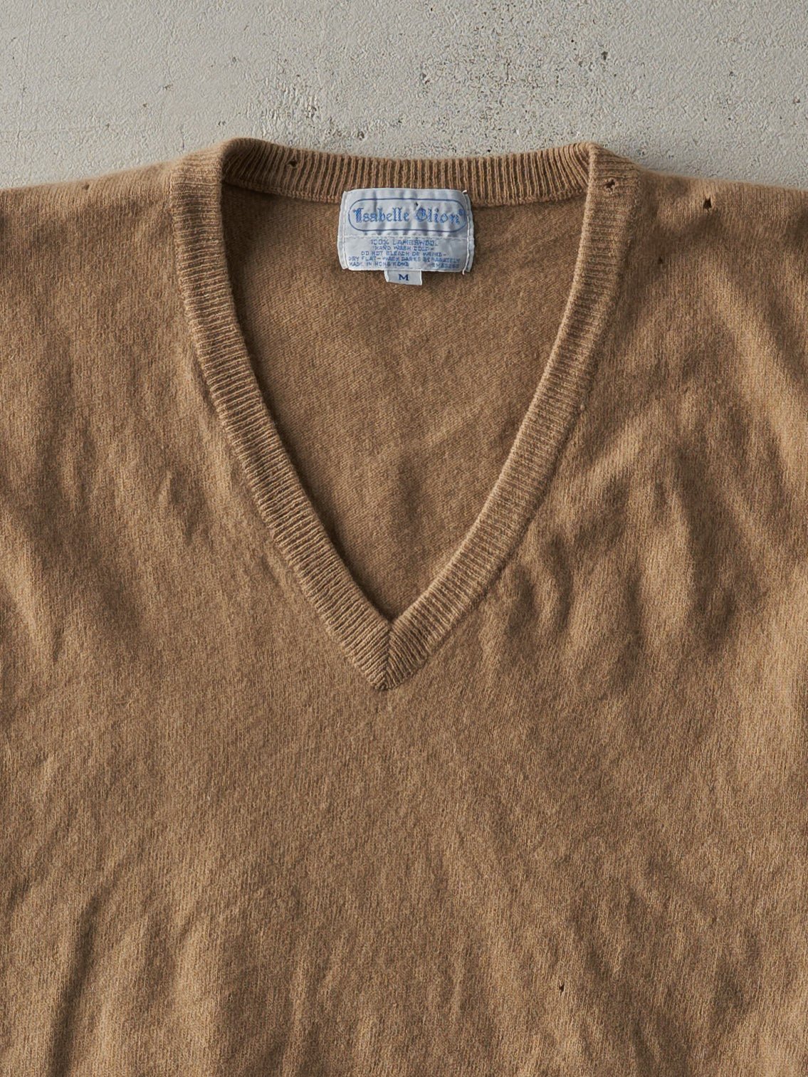 Vintage 80s Carmel Brown Knit Pullover Vest (XS/S)