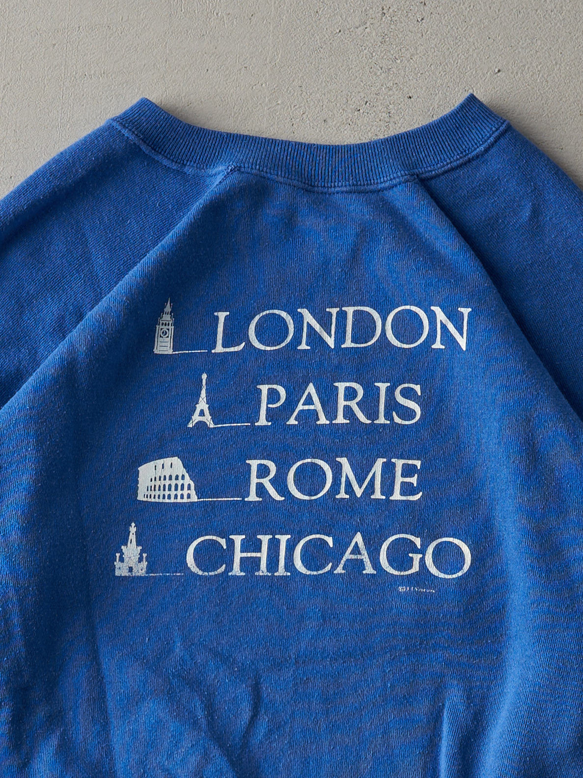 Vintage 80s Royal Blue Travel Crewneck (M)