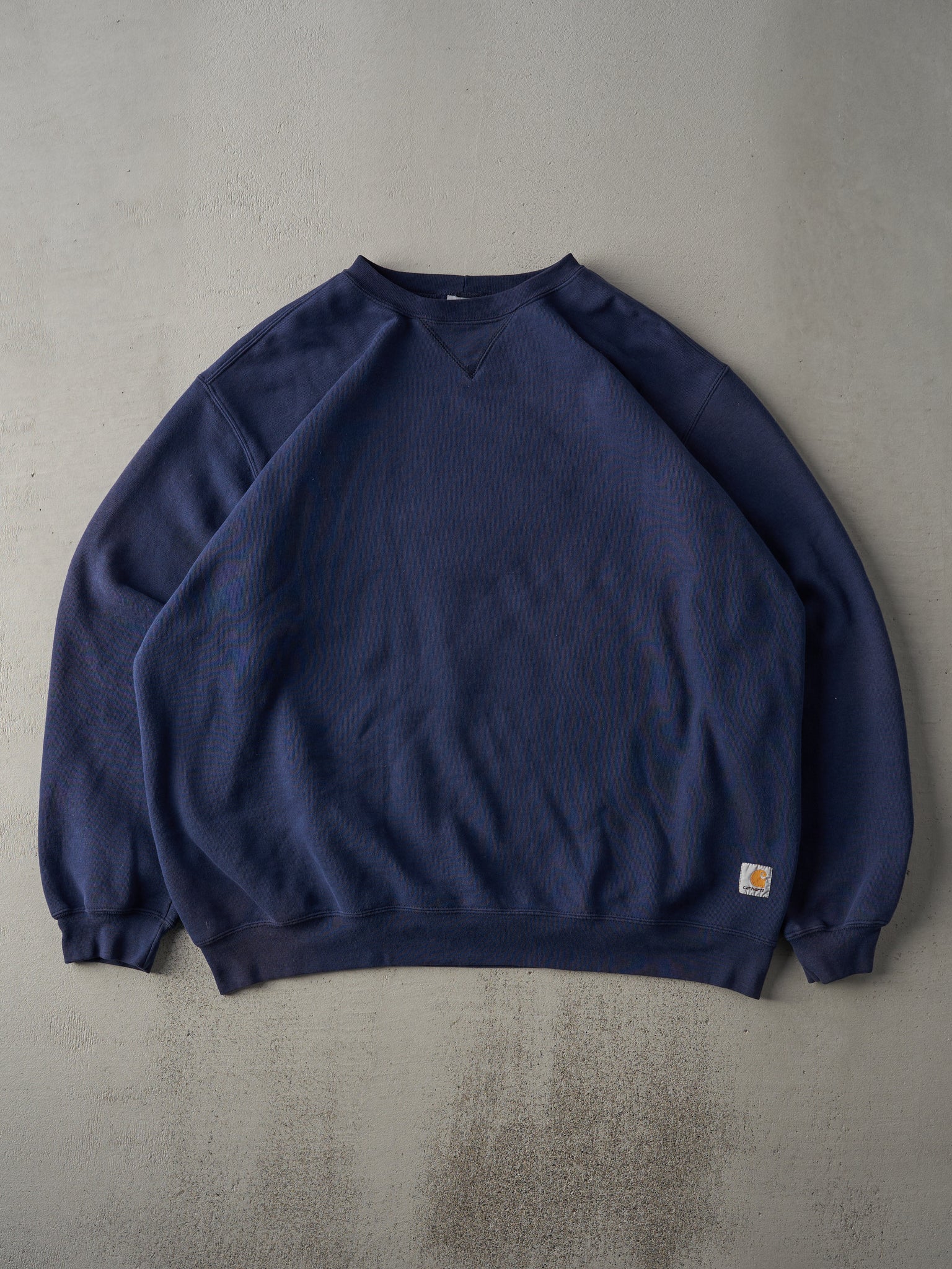 Vintage Y2K Navy Blue Carhartt Blank Boxy Crewneck (XXL)