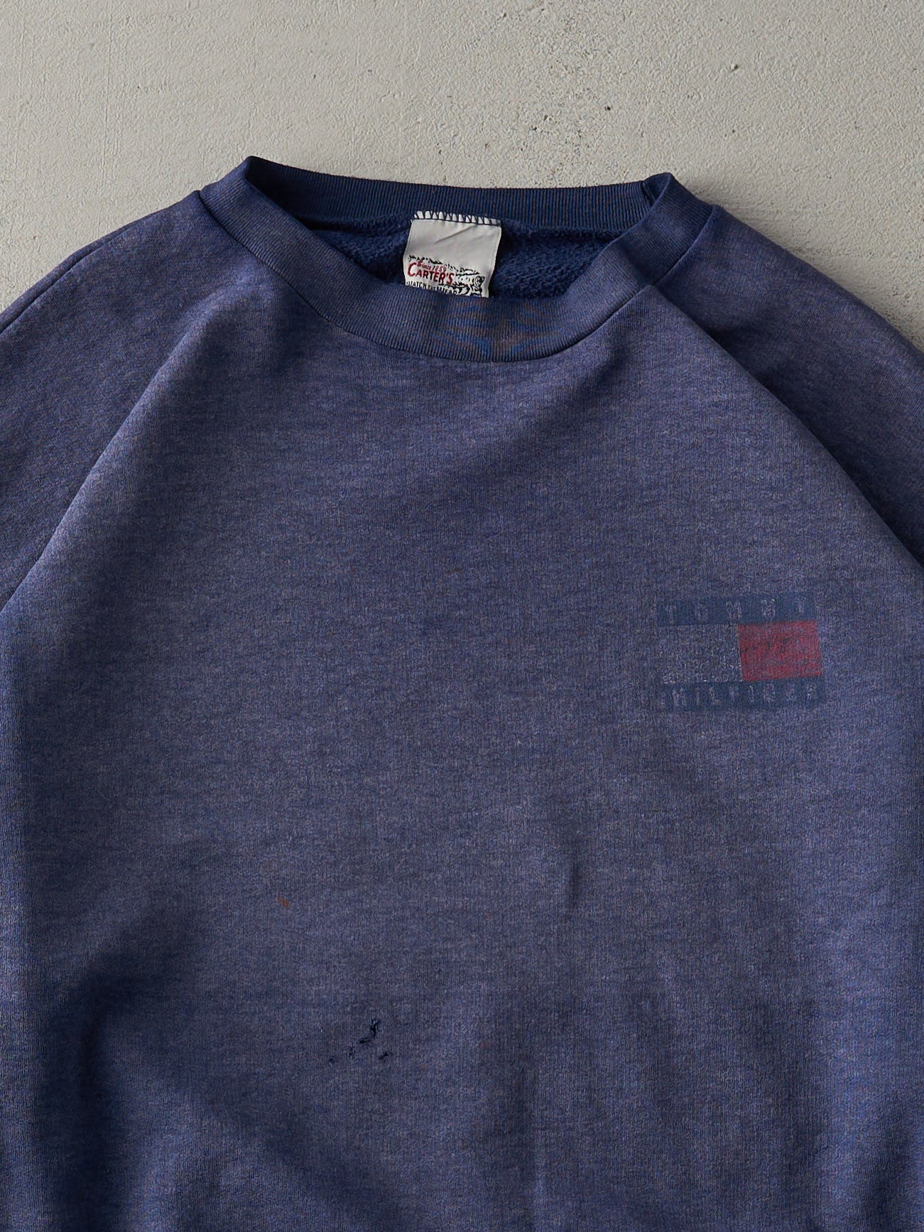 Vintage 90s Navy Tommy Hilfiger Bootleg Crewneck (L)